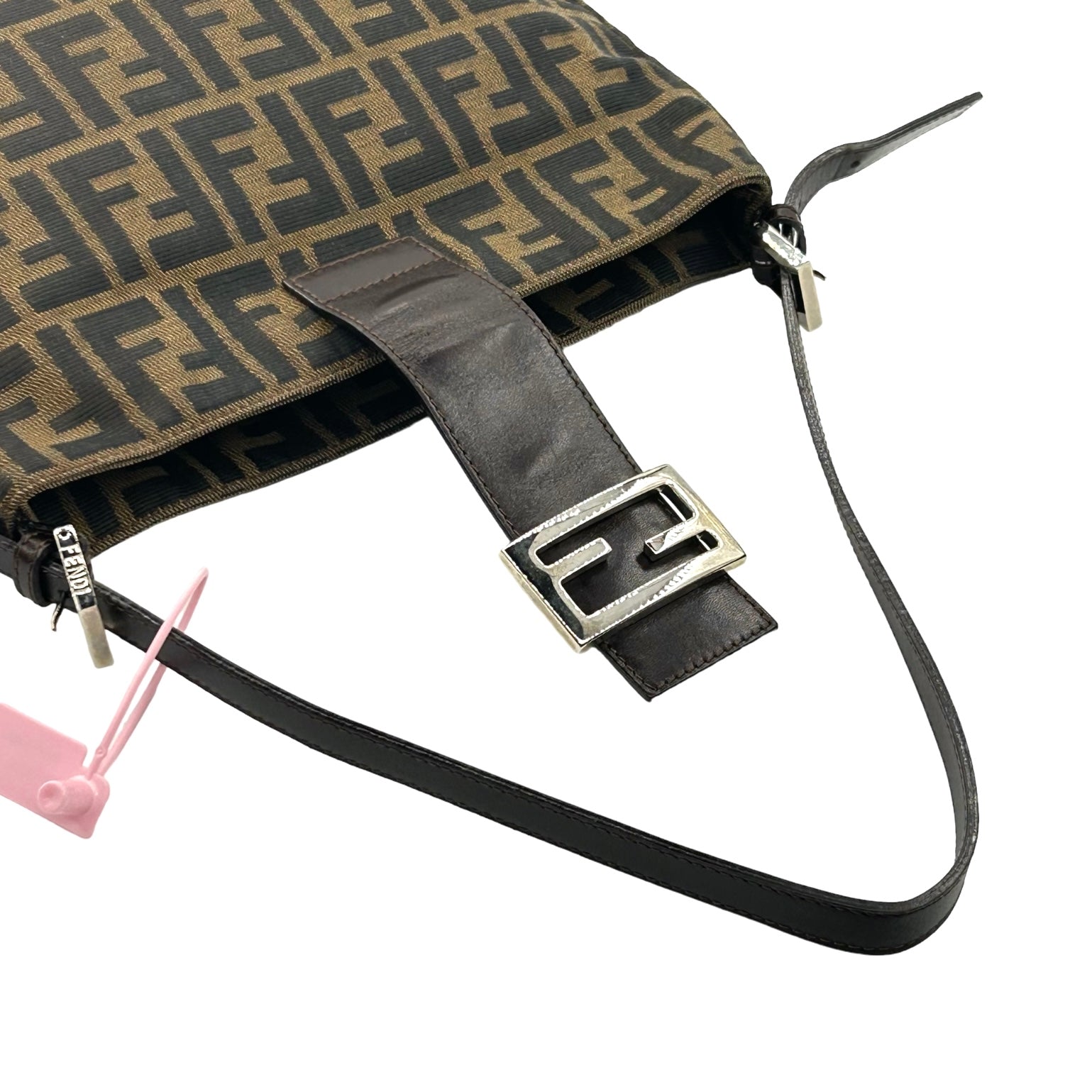 Fendi Canvas Shoulder Baguette Bag - Image 7