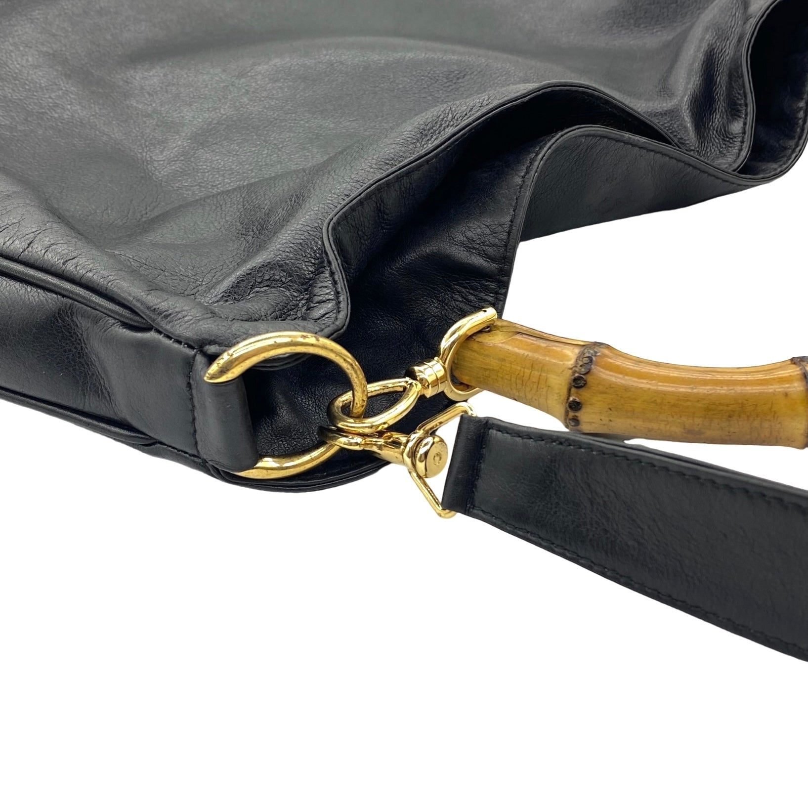 Gucci Bamboo Handle Leather Shoulder Bag - Image 7