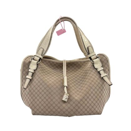 Celine Croc Canvas Hobo Bag