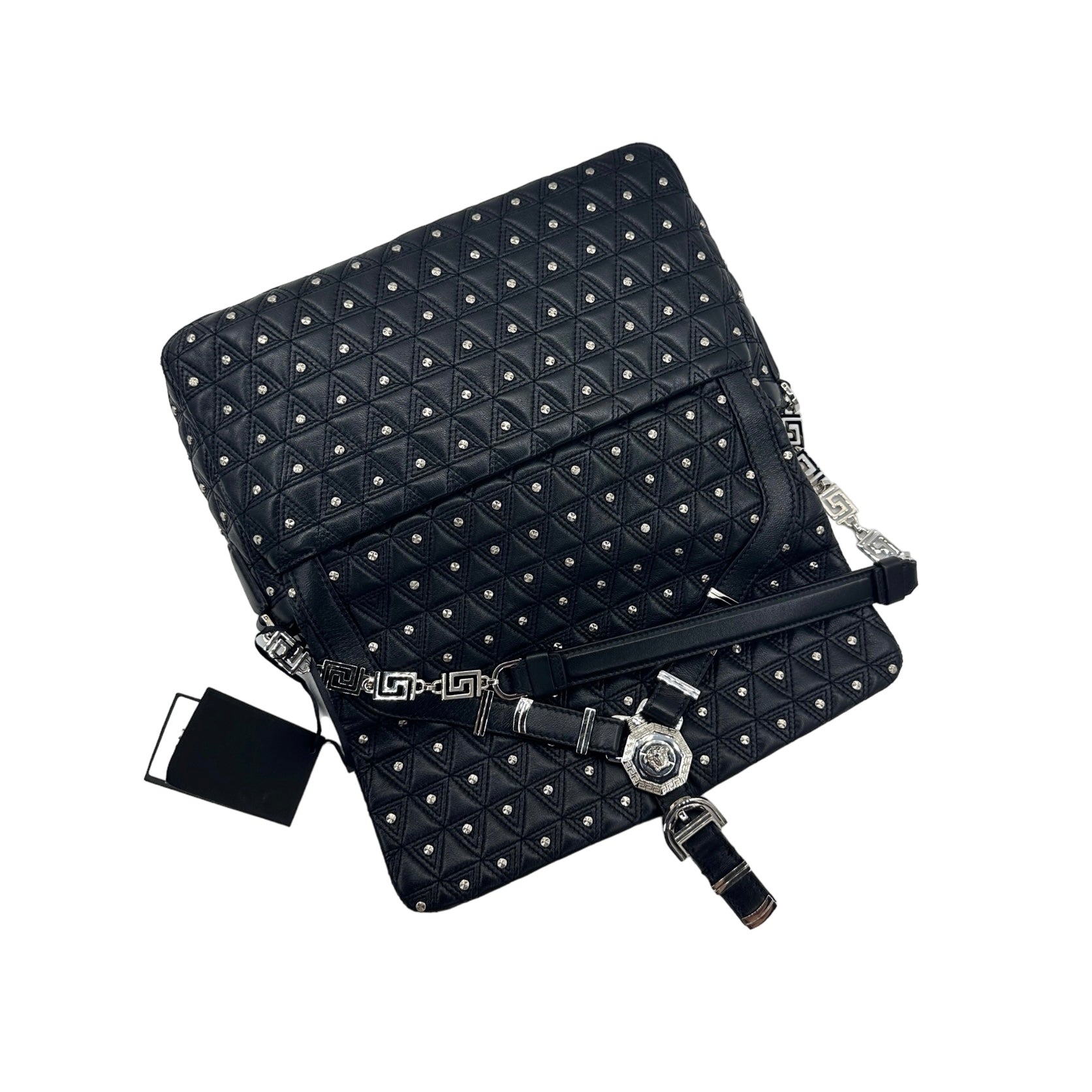 Versace Medusa Studded Baguette Bag - Image 8