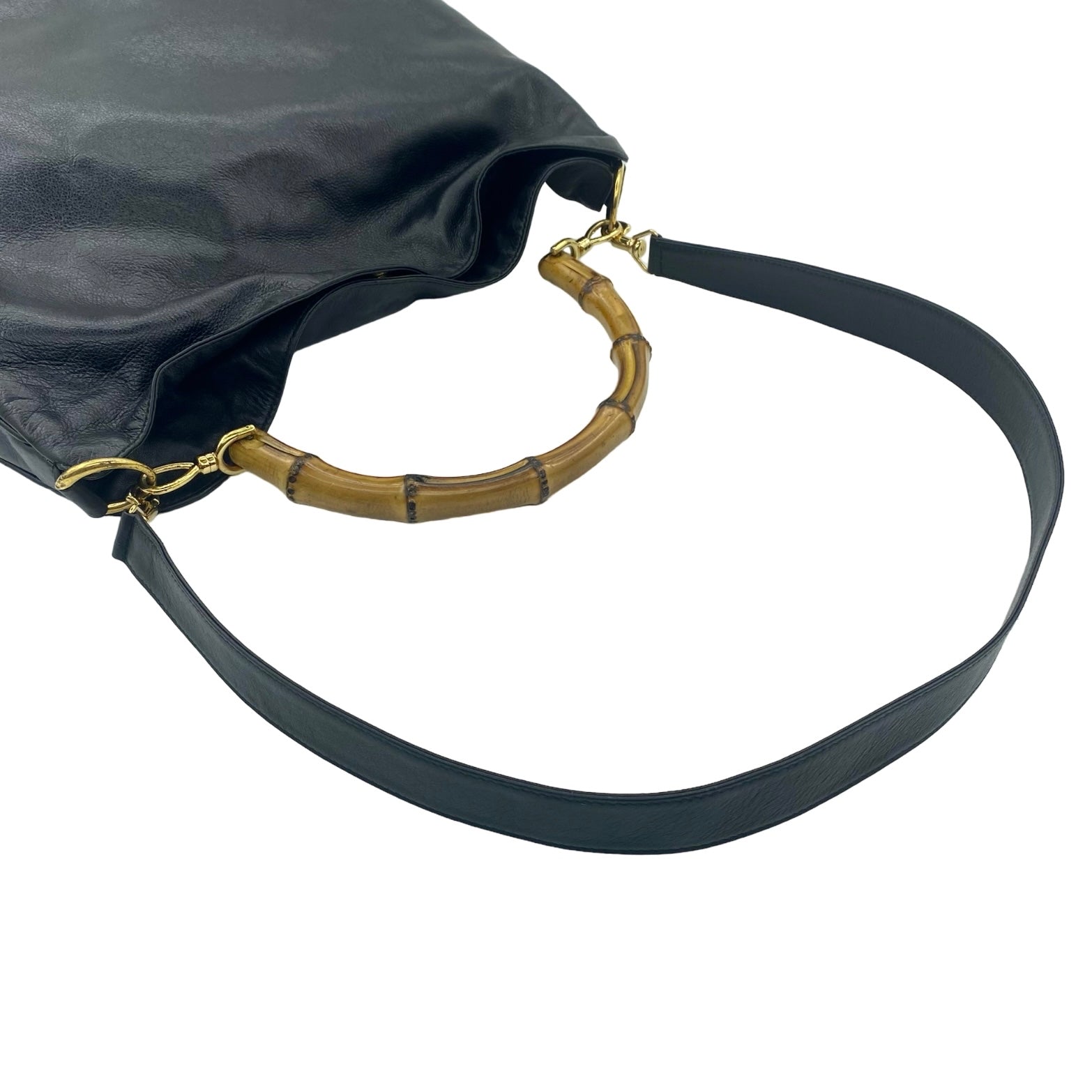 Gucci Bamboo Handle Leather Shoulder Bag - Image 6