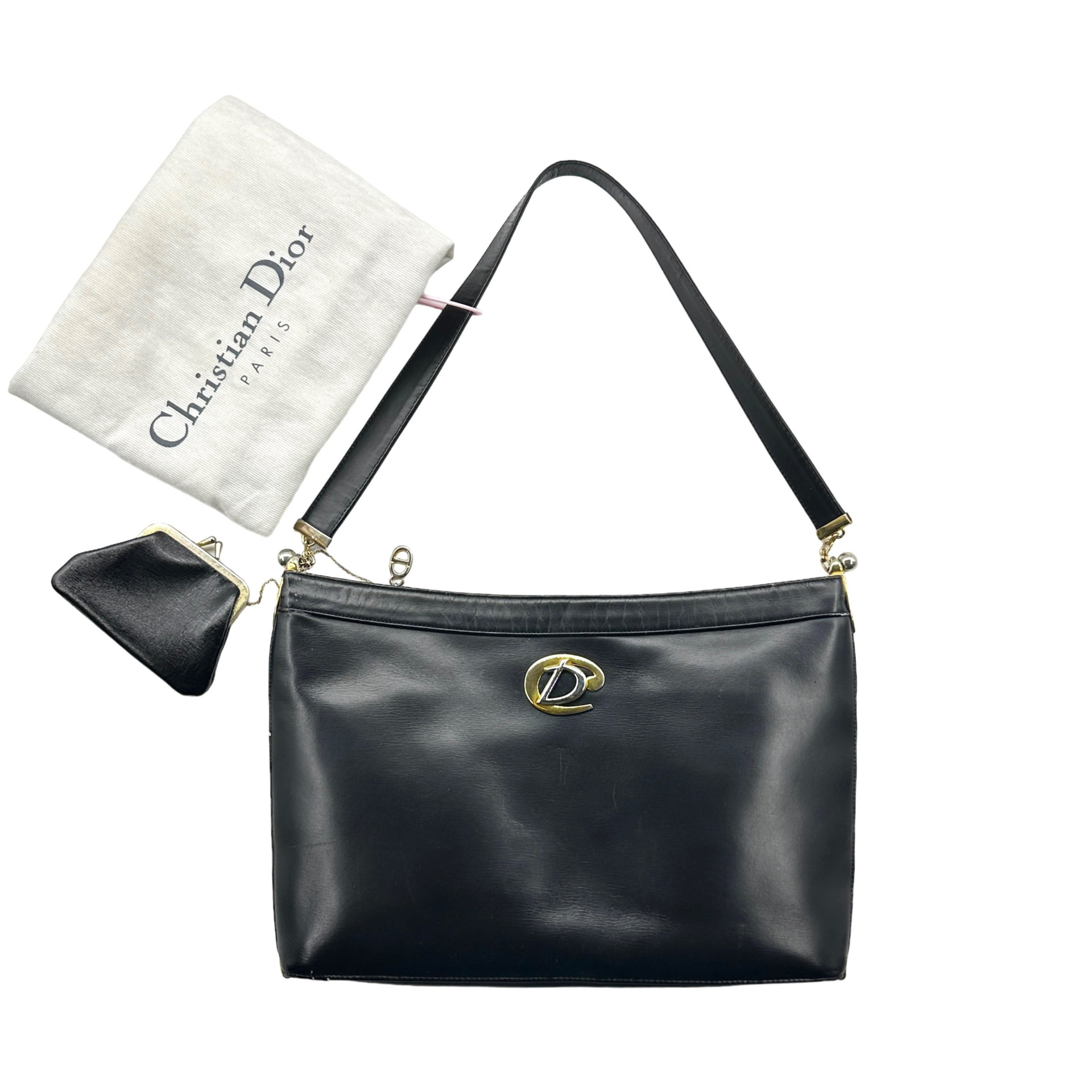 Dior CD Leather Shoulder Bag