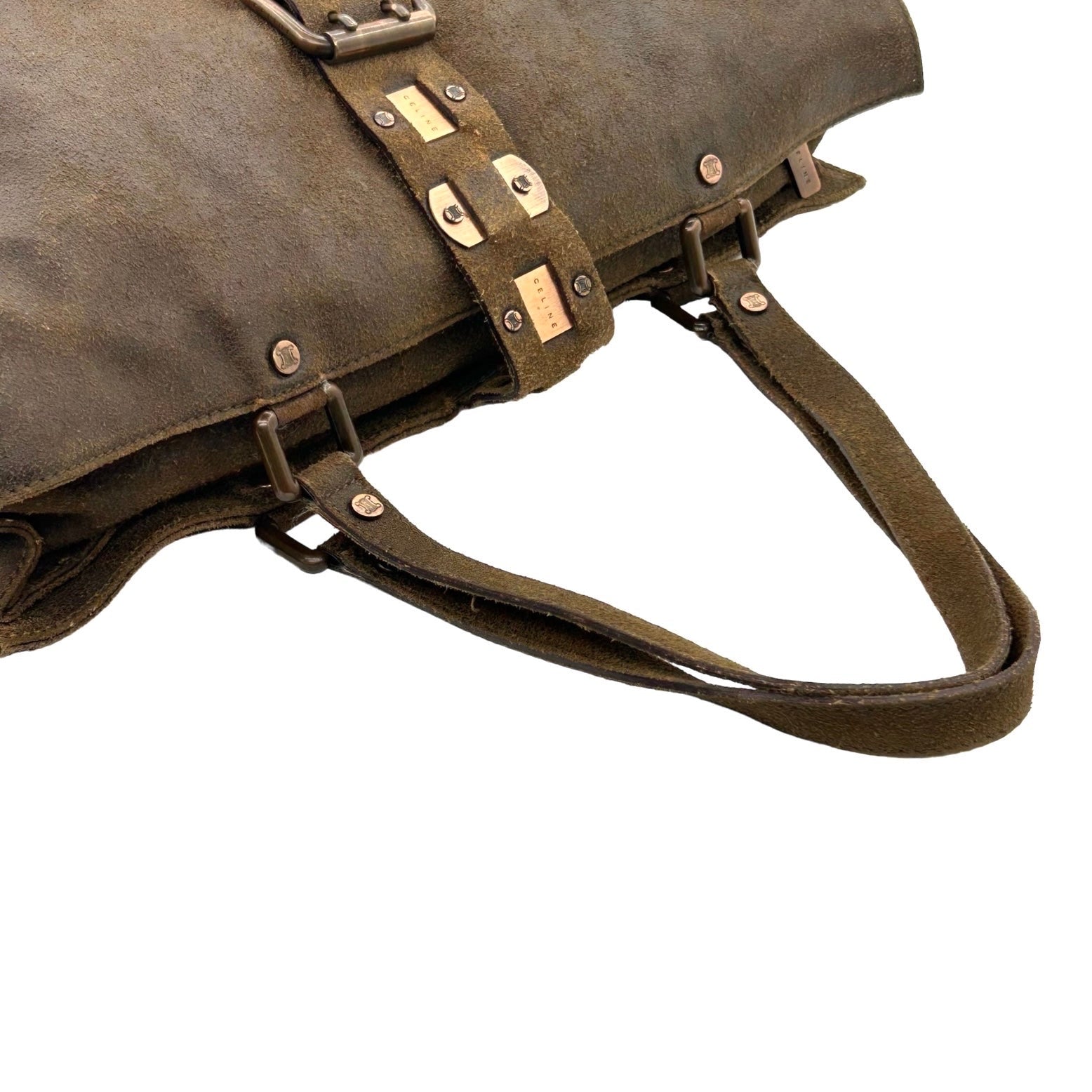 Celine Suede Handbag - Image 6