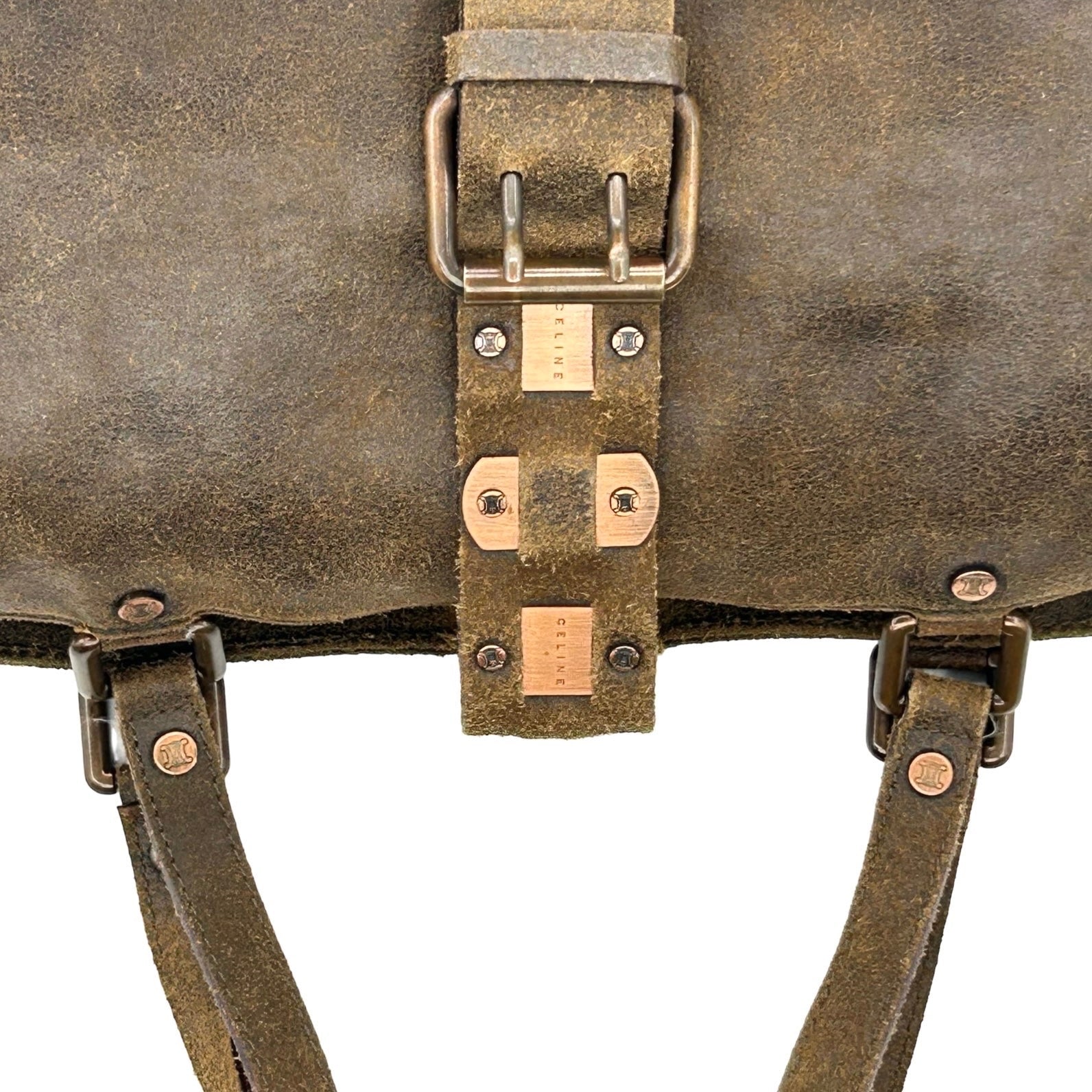 Celine Suede Handbag - Image 8