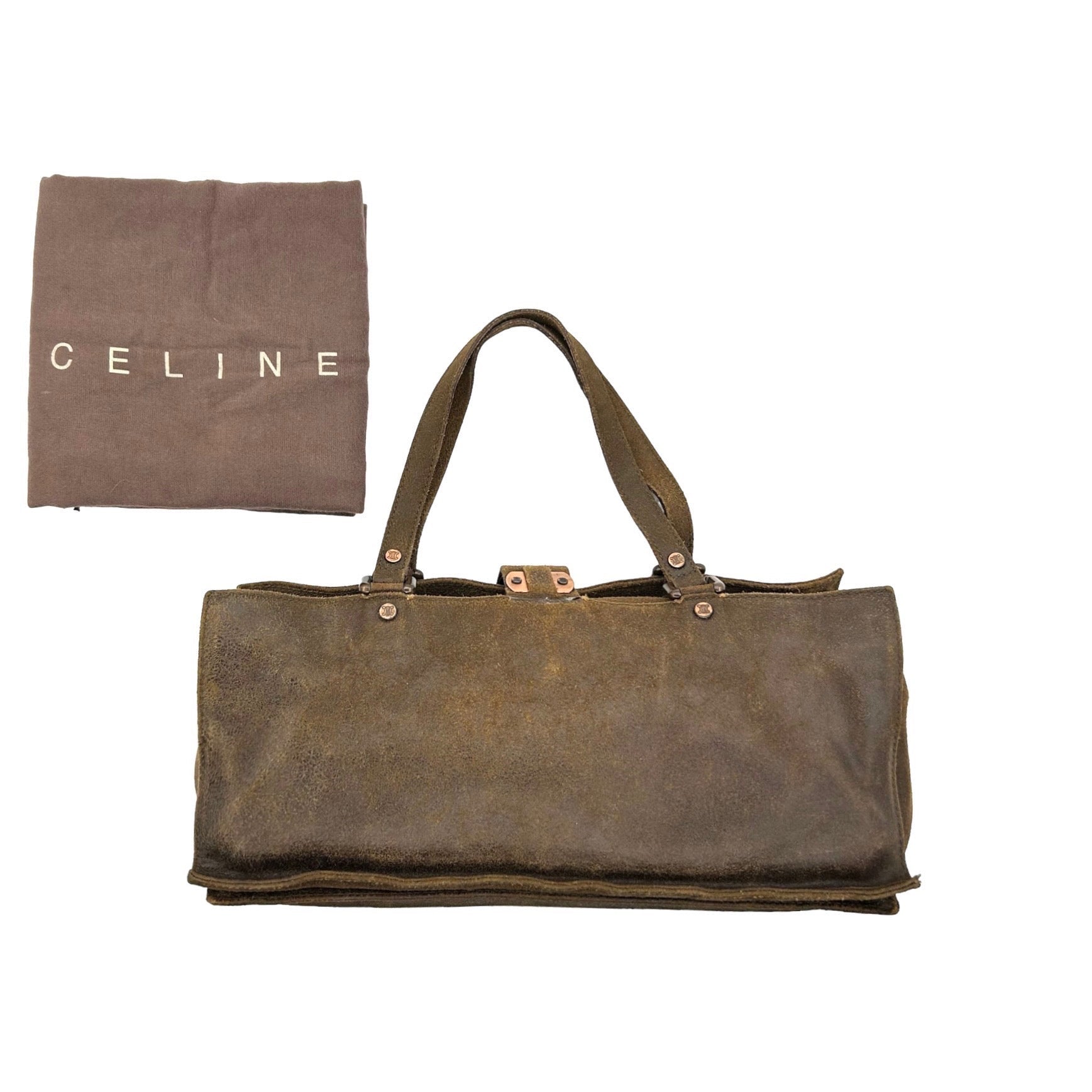 Celine Suede Handbag - Image 2
