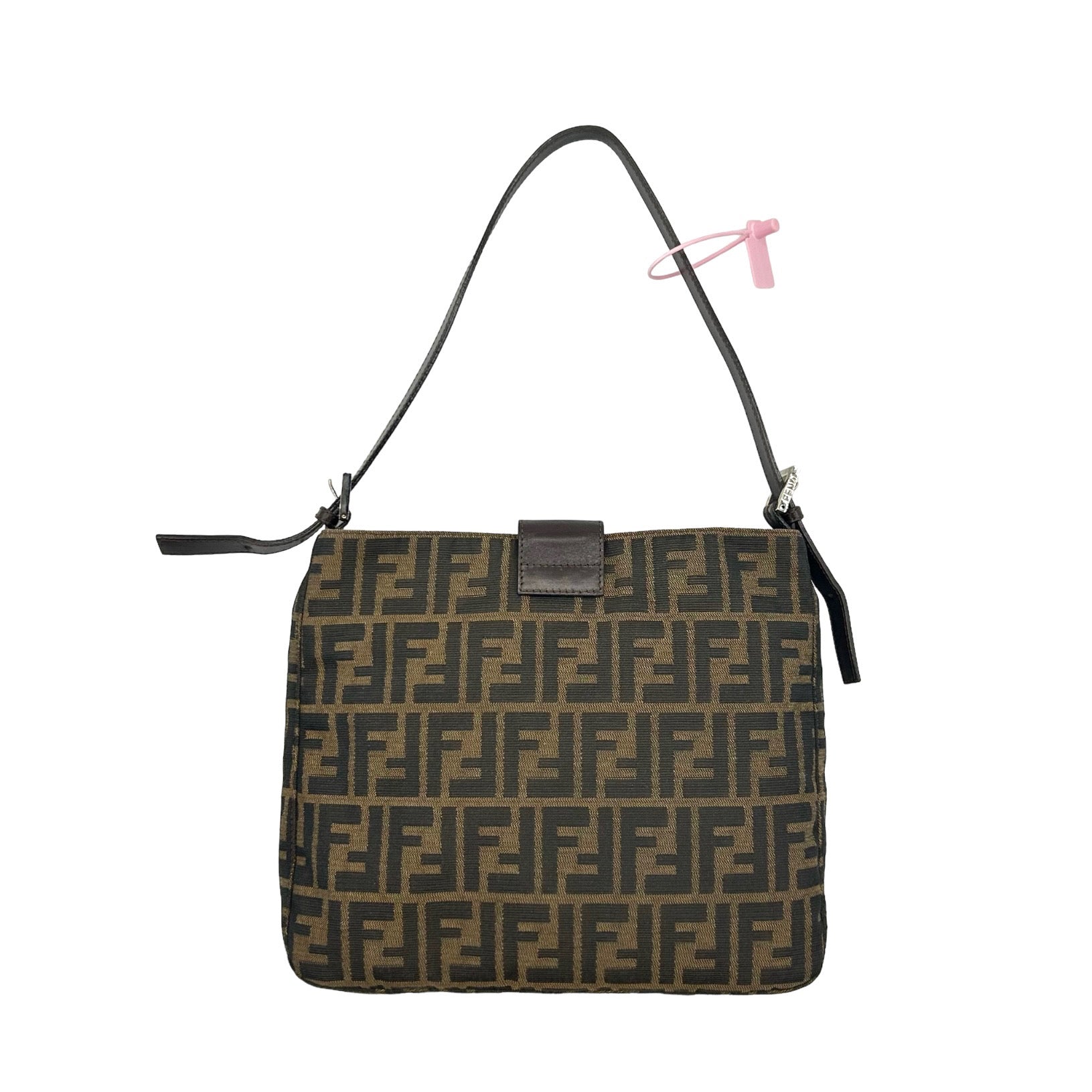Fendi Canvas Shoulder Baguette Bag - Image 2