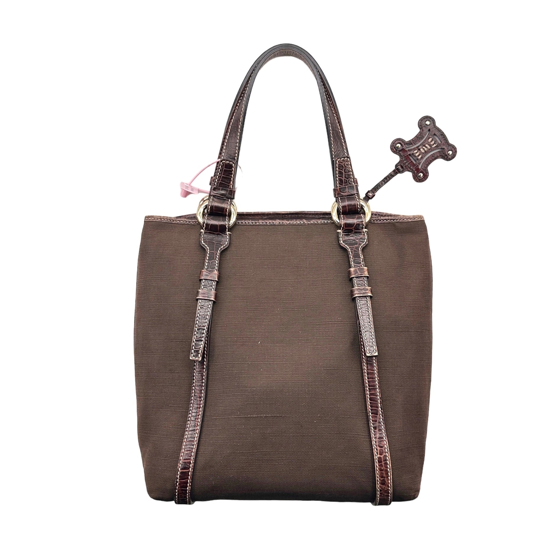 Celine Croc Canvas Tote Bag - Image 2