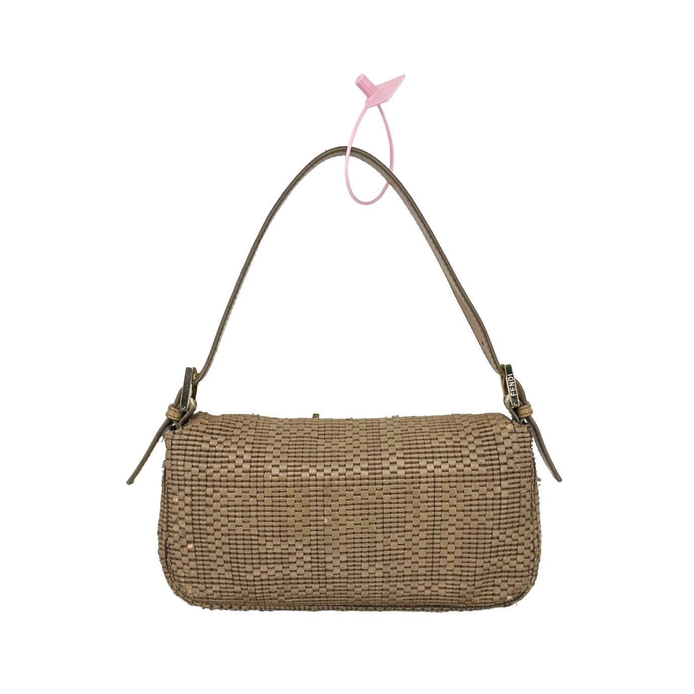 Fendi Woven Leather Baguette Bag - Image 2