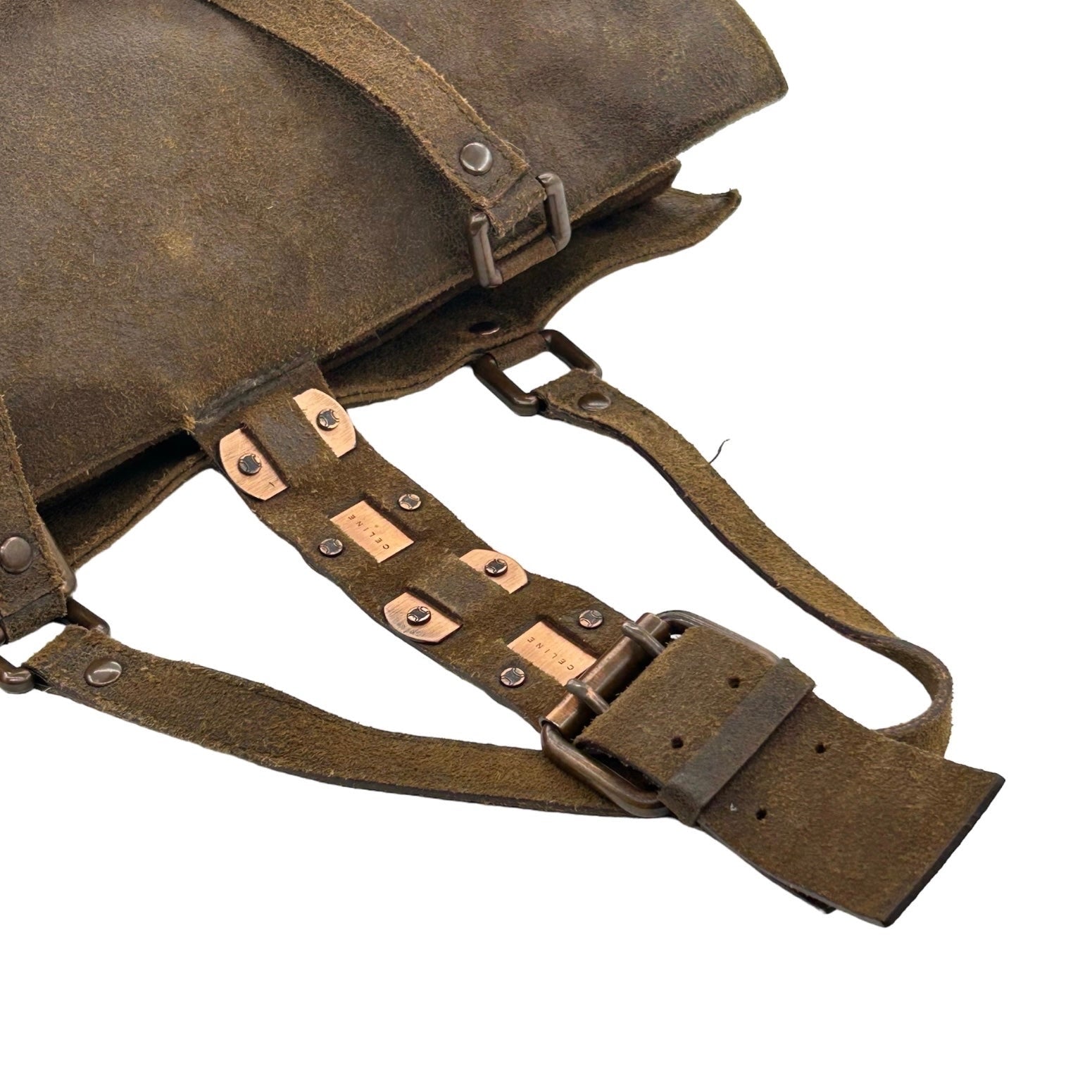 Celine Suede Handbag - Image 7