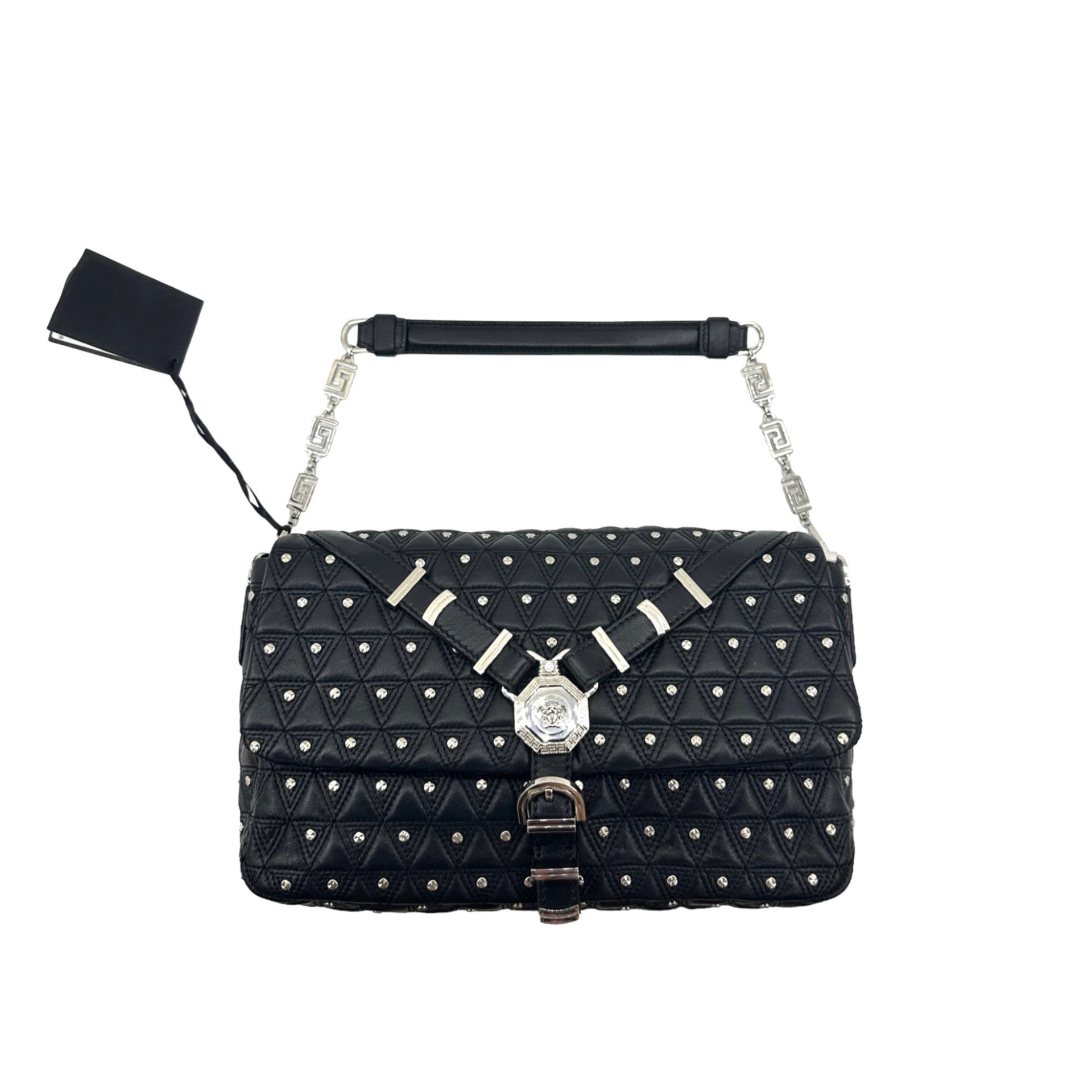 Versace Medusa Studded Baguette Bag