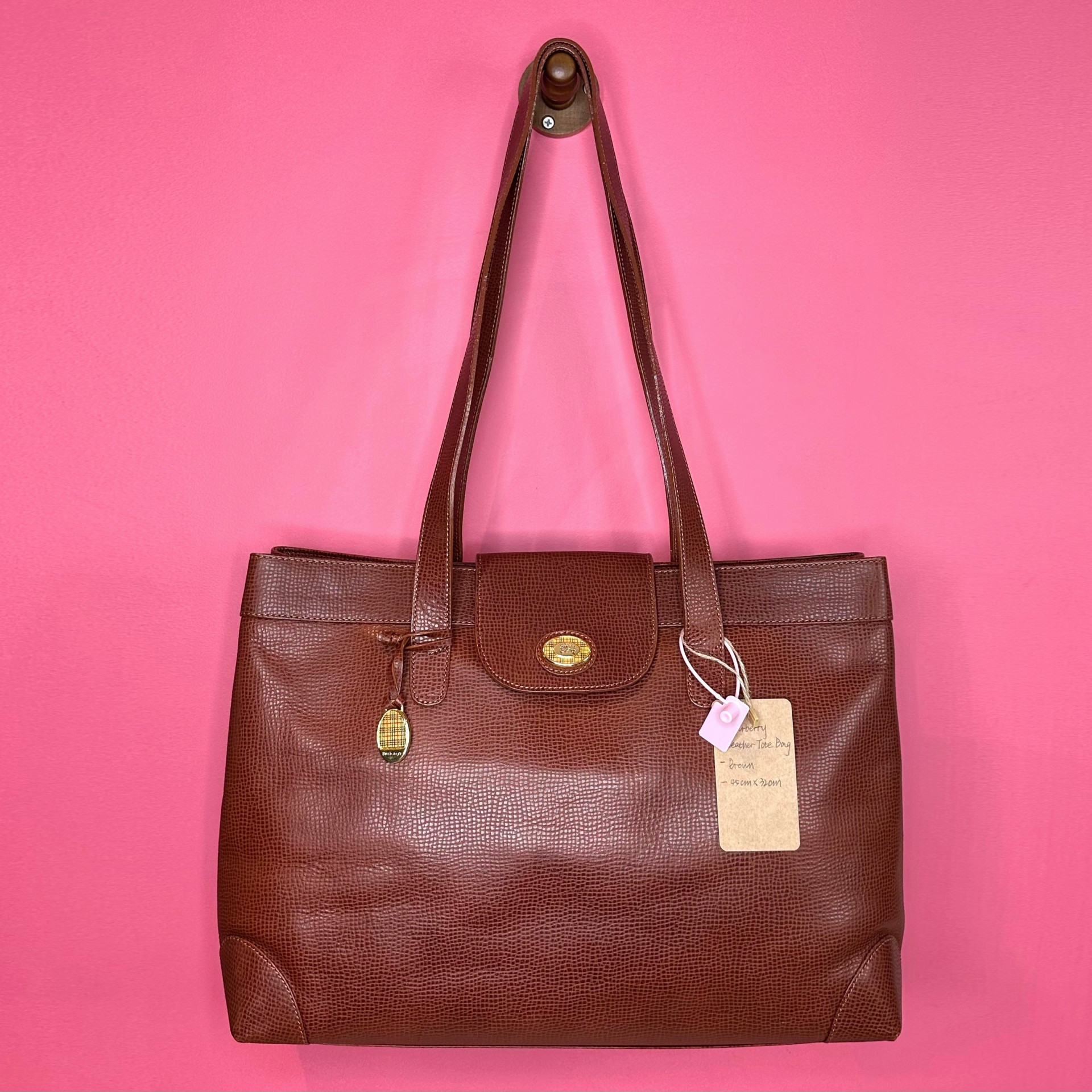 Burberry Leather Tote Bag