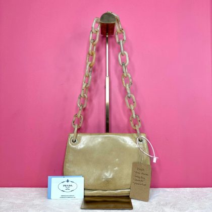 Prada Chain Madras Swing Bag