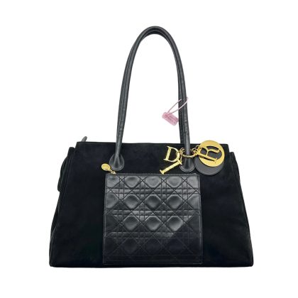 Dior Lady Dior Suede Shoulder Bag