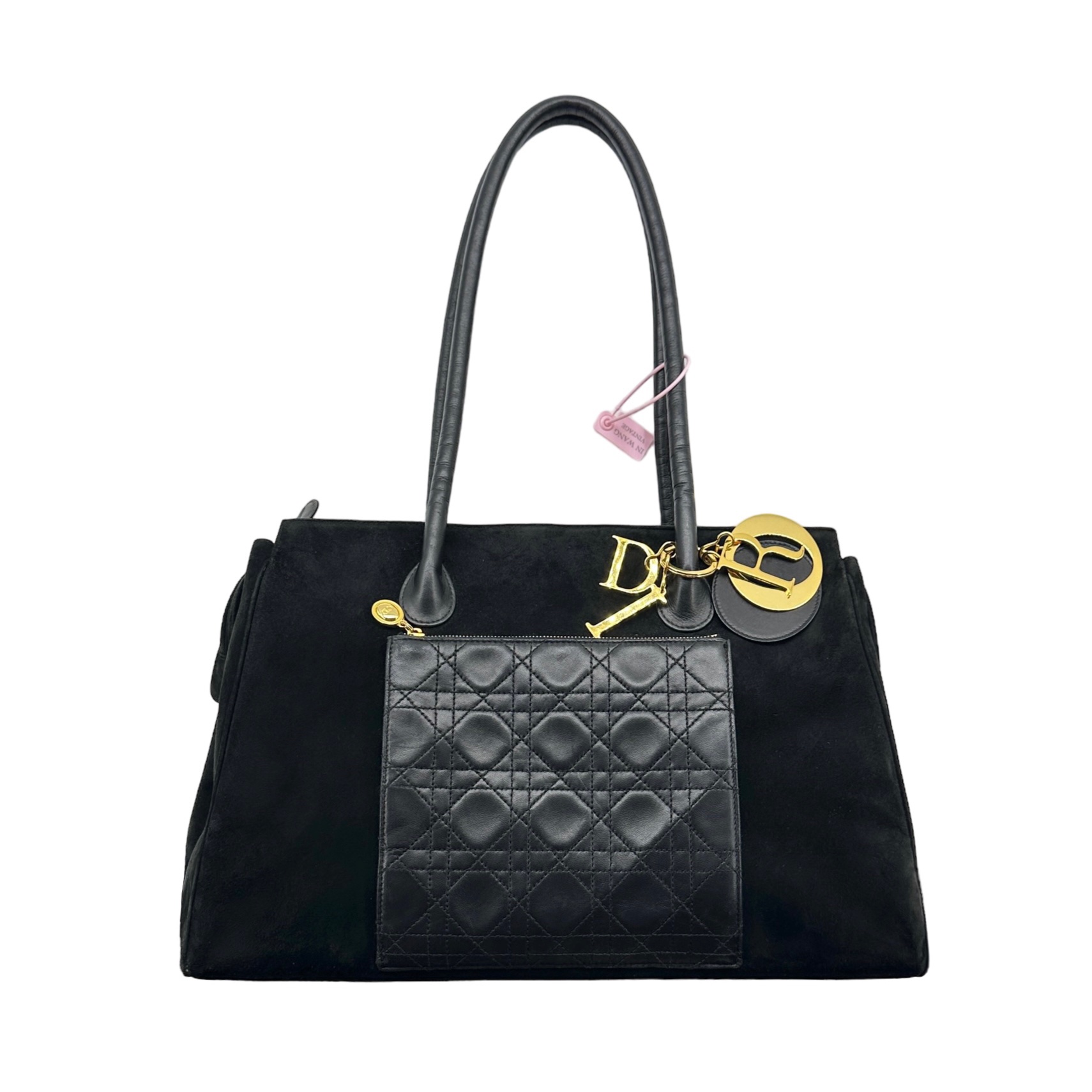 Dior Lady Dior Suede Shoulder Bag
