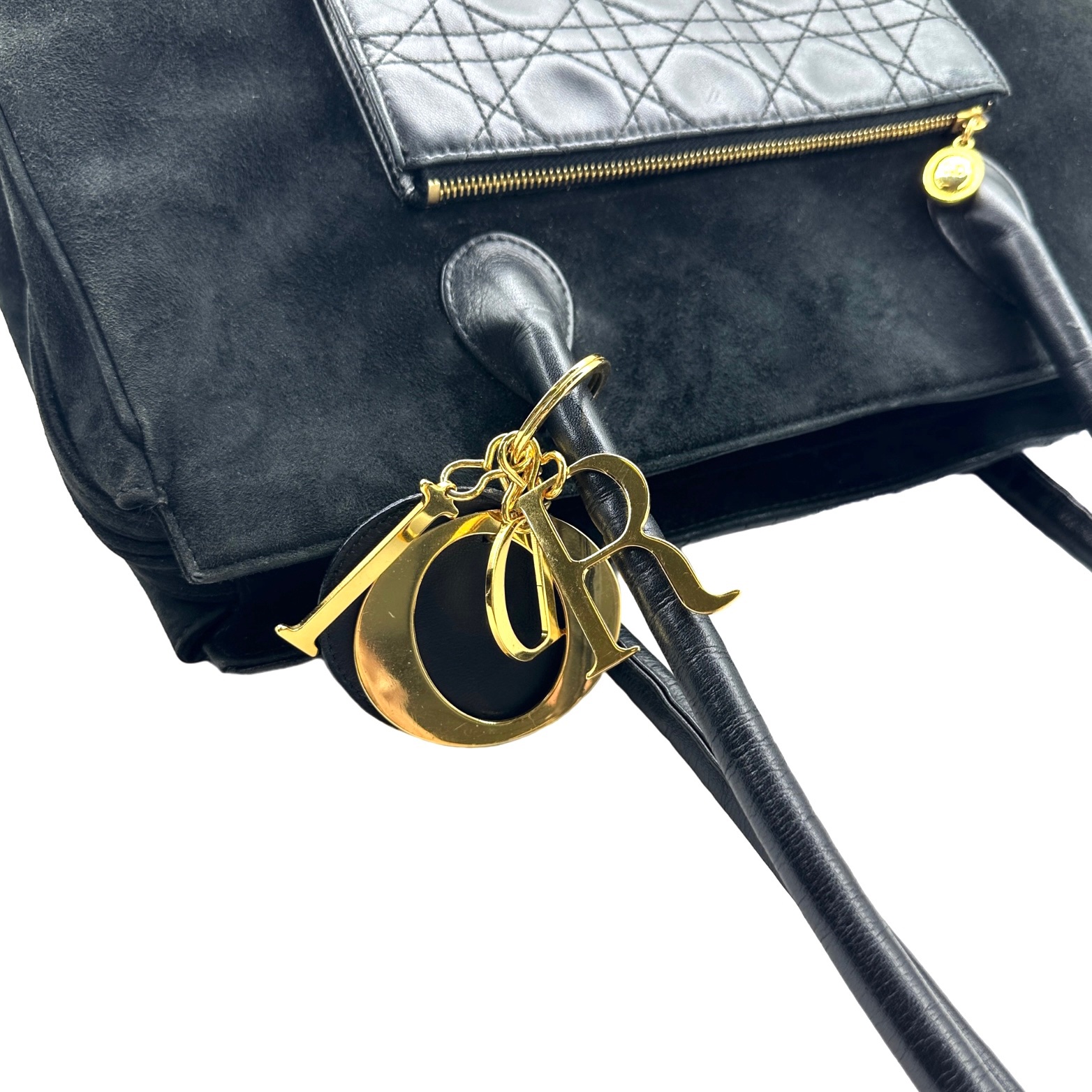 Dior Lady Dior Suede Shoulder Bag - Image 6