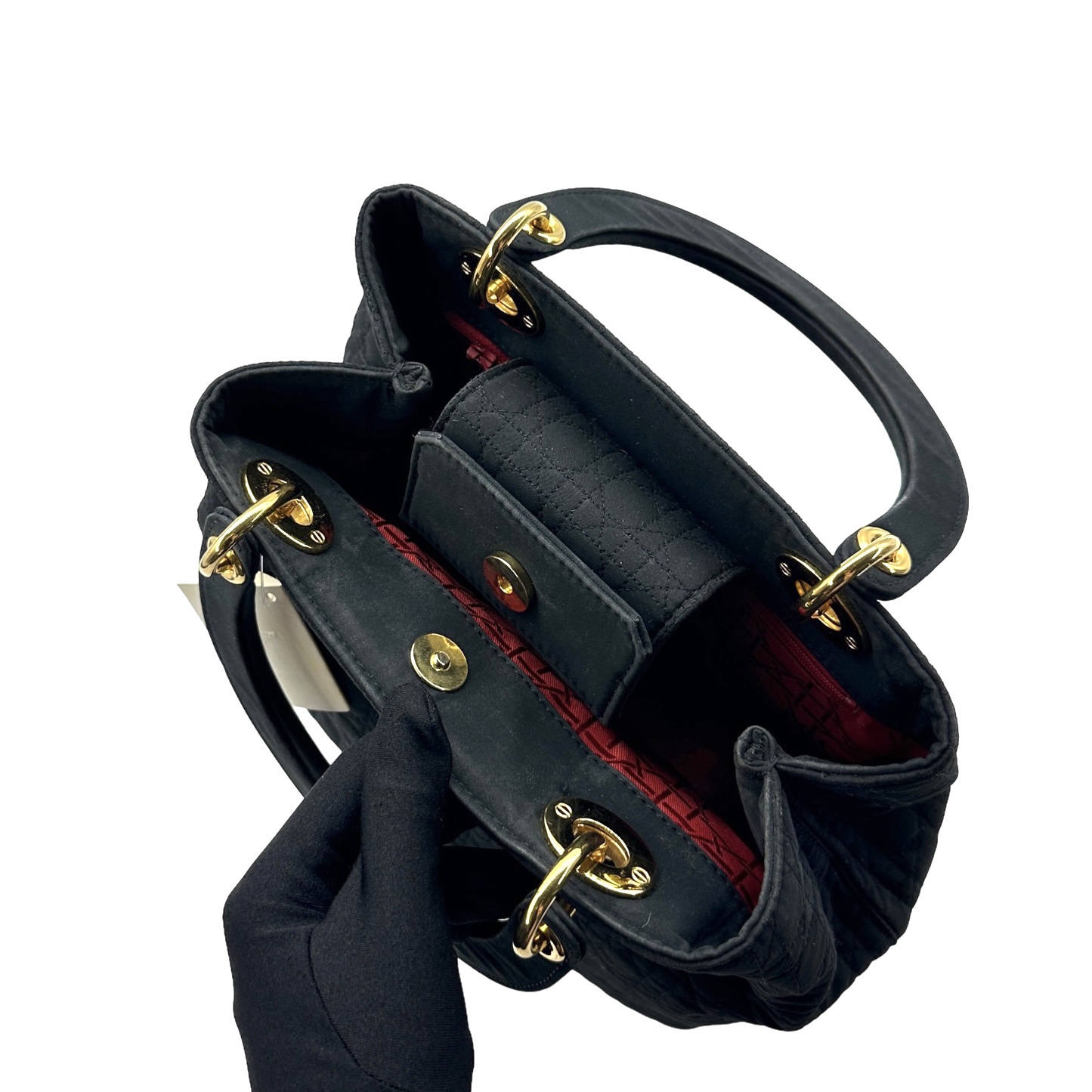 Dior Lady Dior Canvas Handbag - Image 8