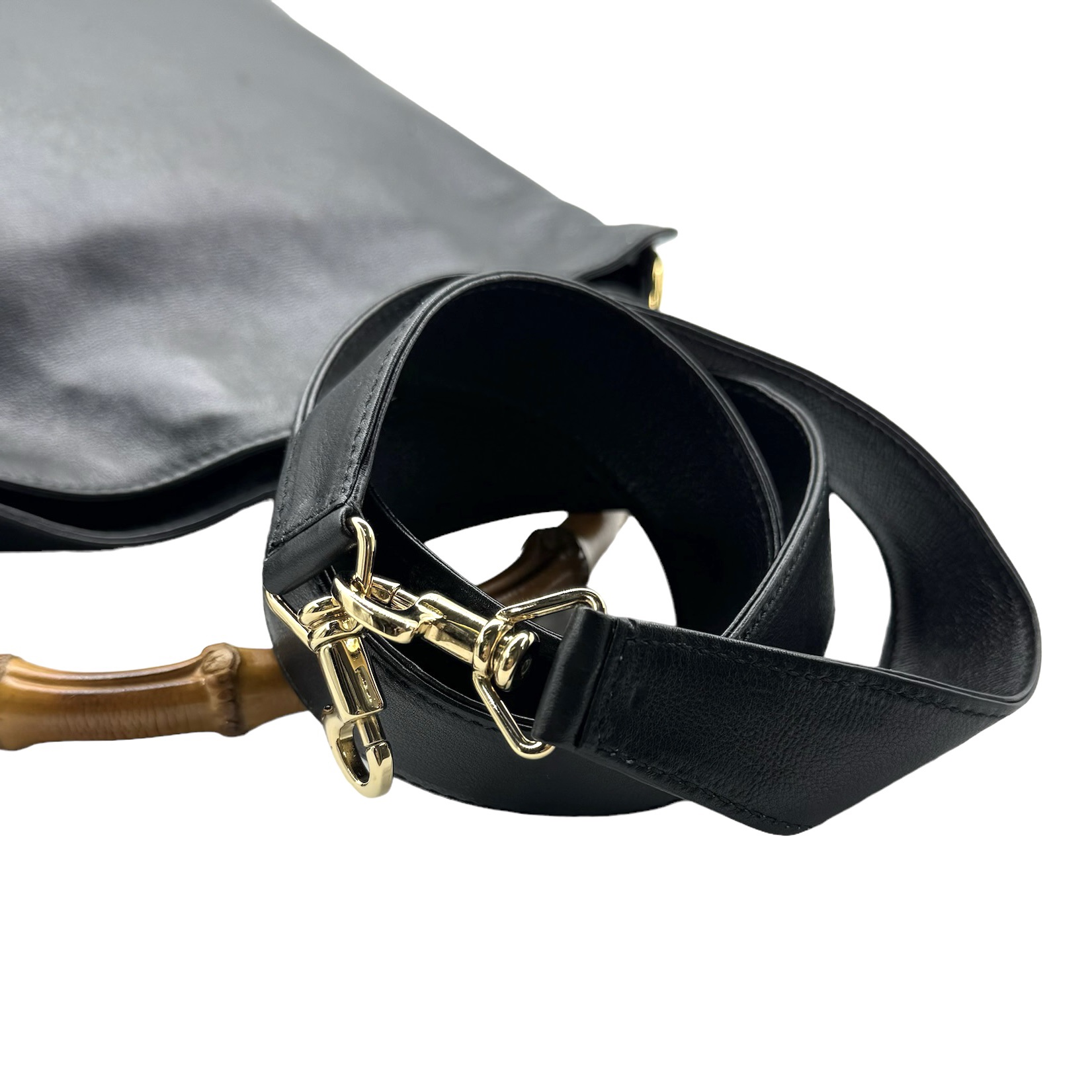 Gucci Bamboo Top Handle Leather Two Way Bag - Image 7