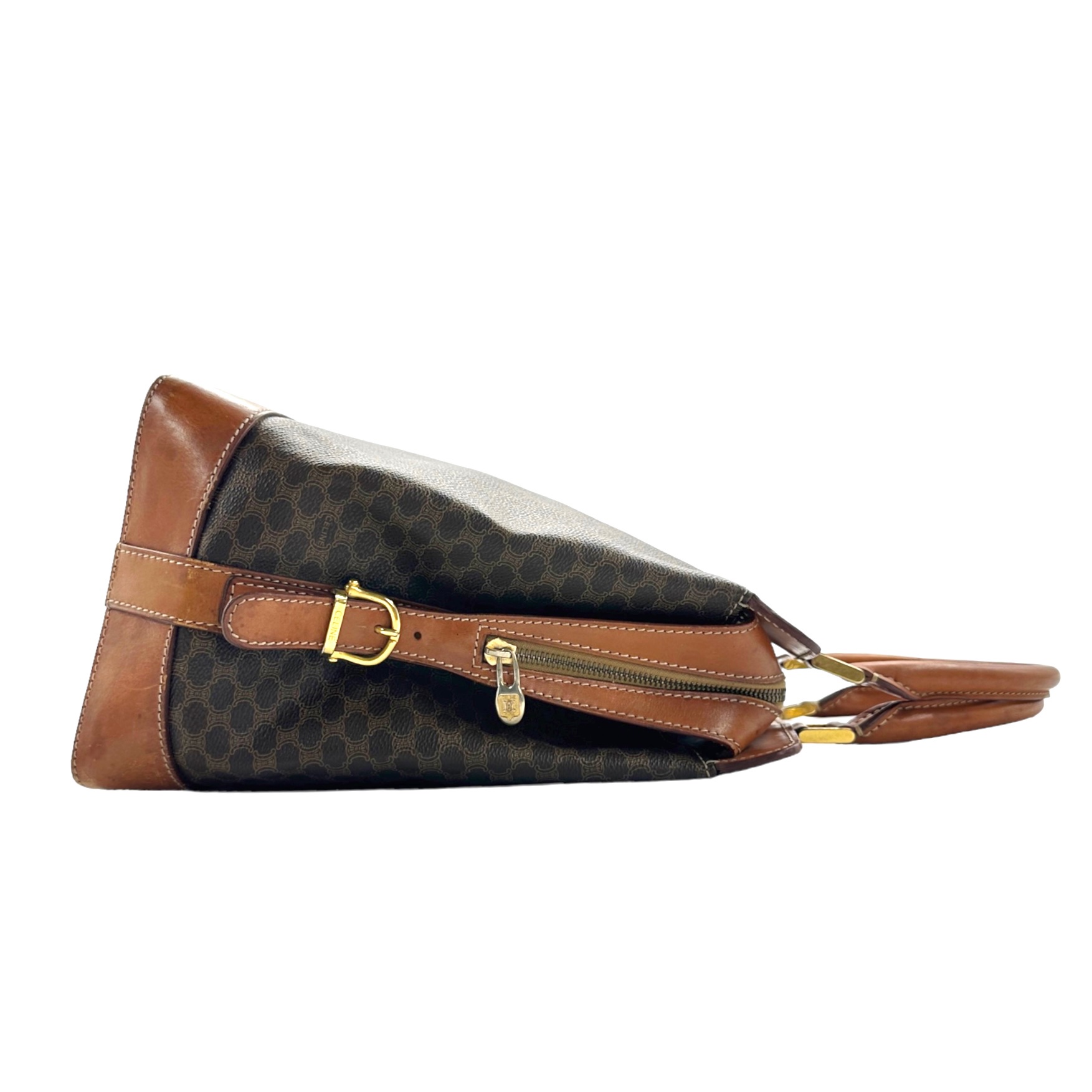 Celine Leather Boston Handbag - Image 3