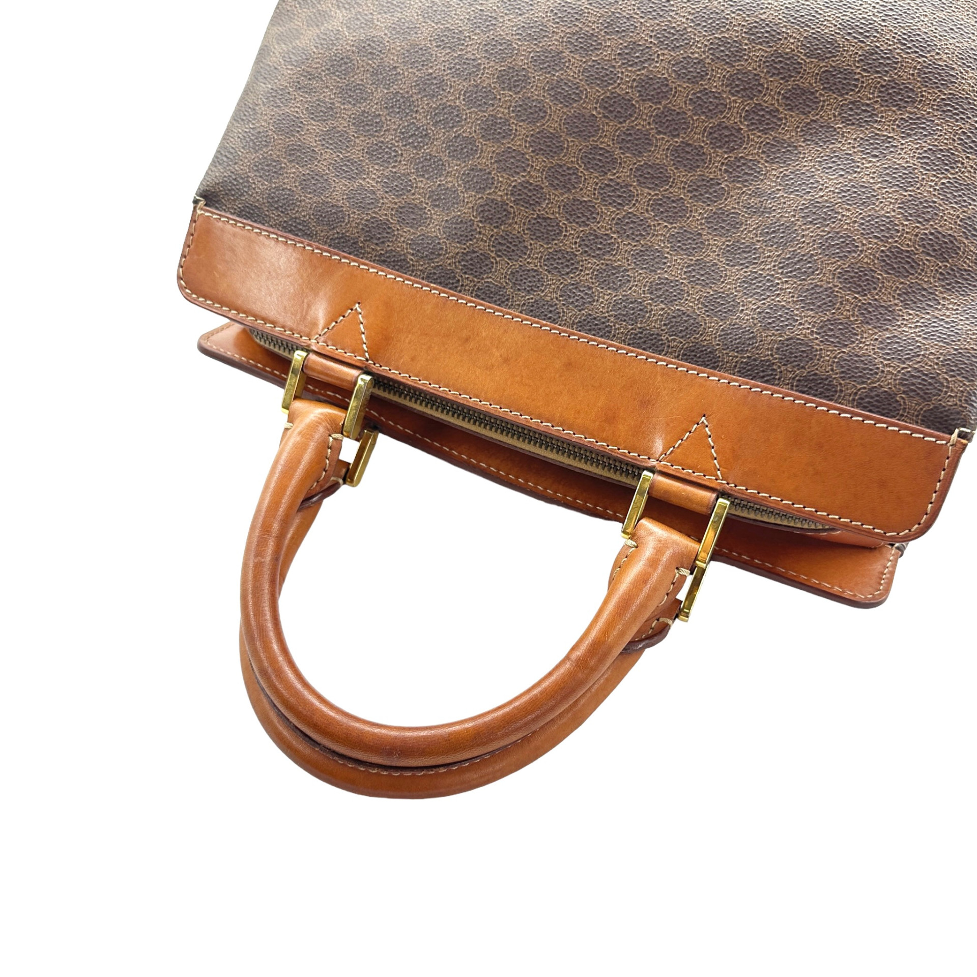 Celine Leather Boston Handbag - Image 6