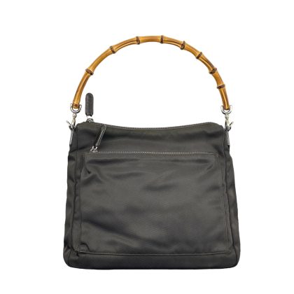 Gucci Bamboo Handle Front Pocket Handbag