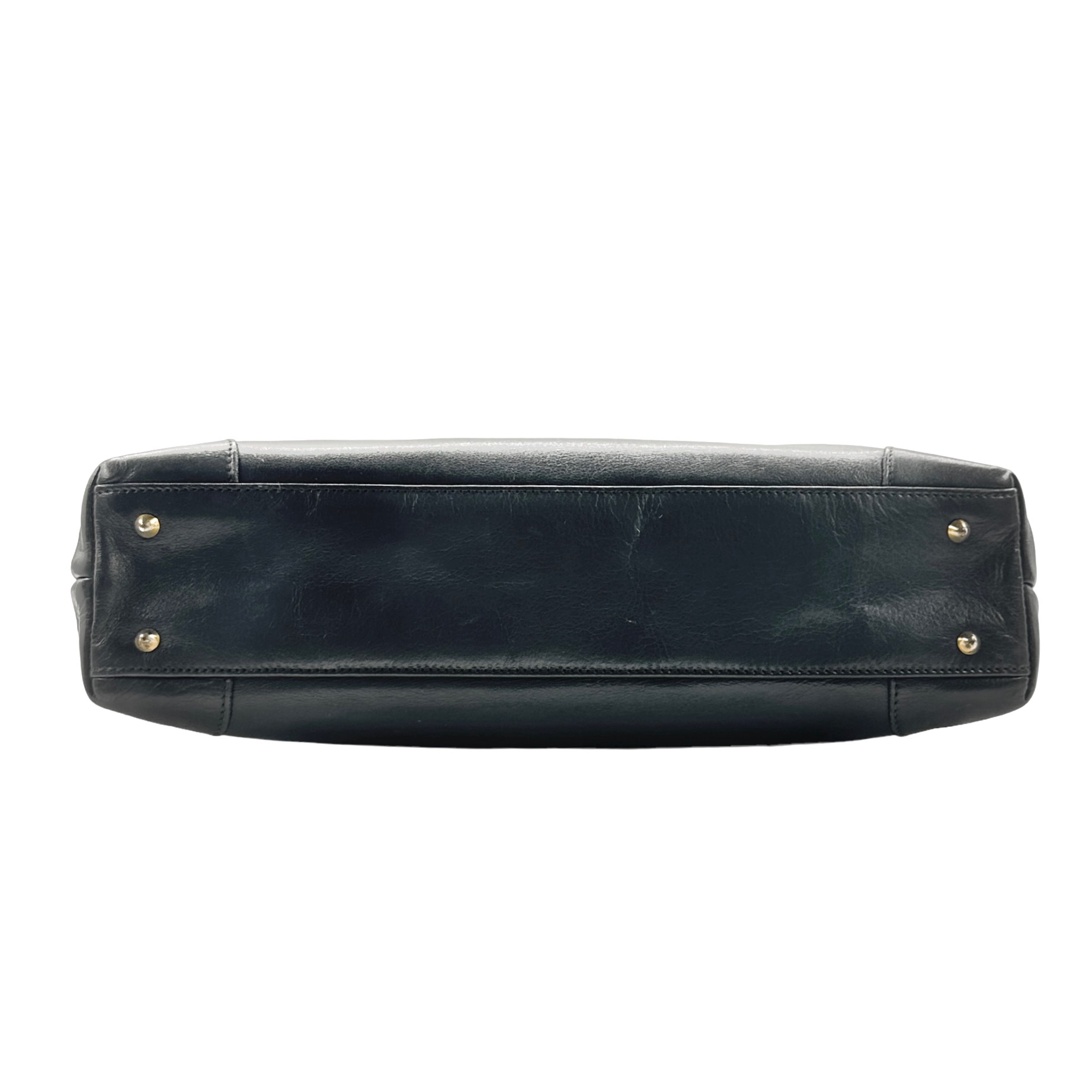 Celine Front Zip Leather Shoulder Bag - Image 5