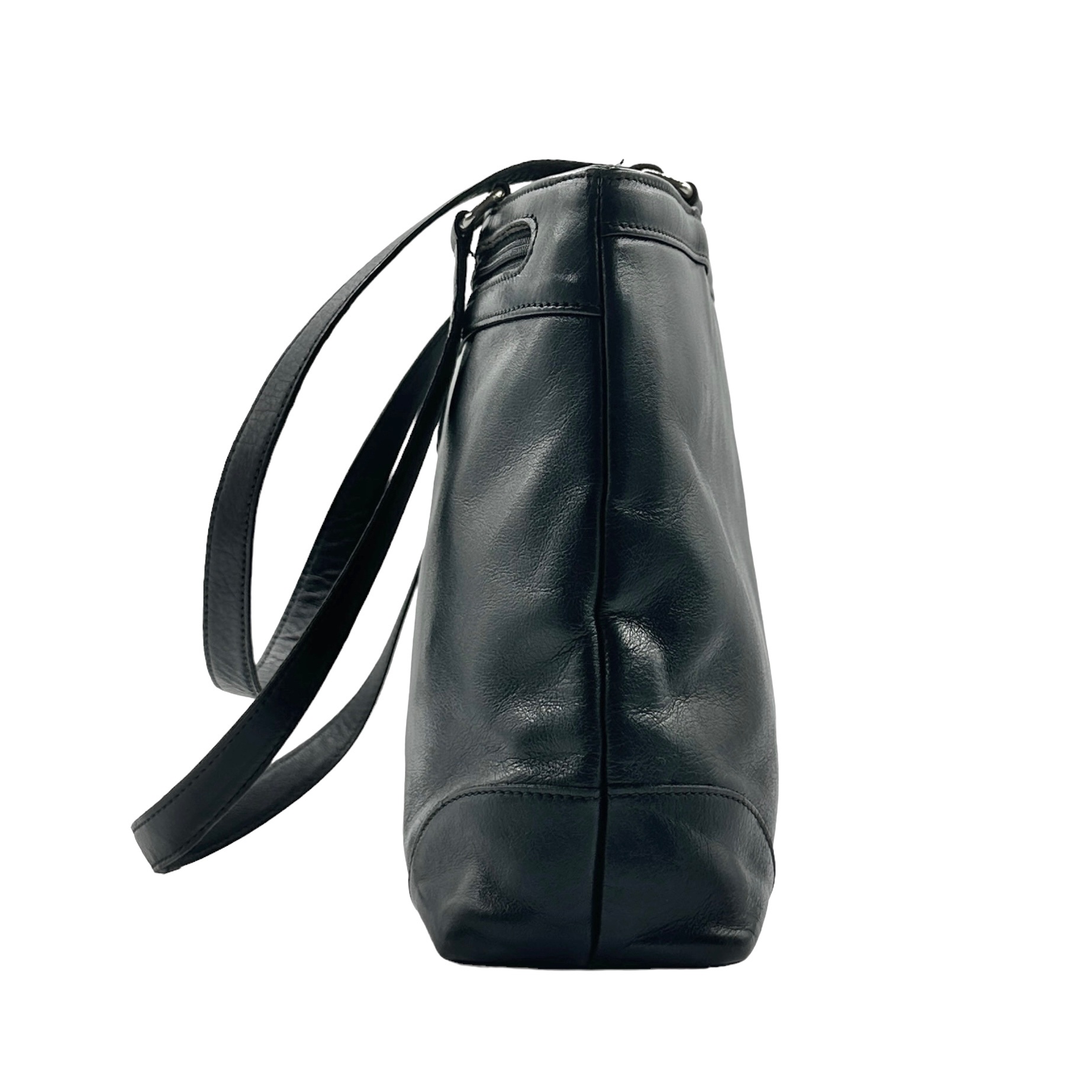Celine Front Zip Leather Shoulder Bag - Image 3