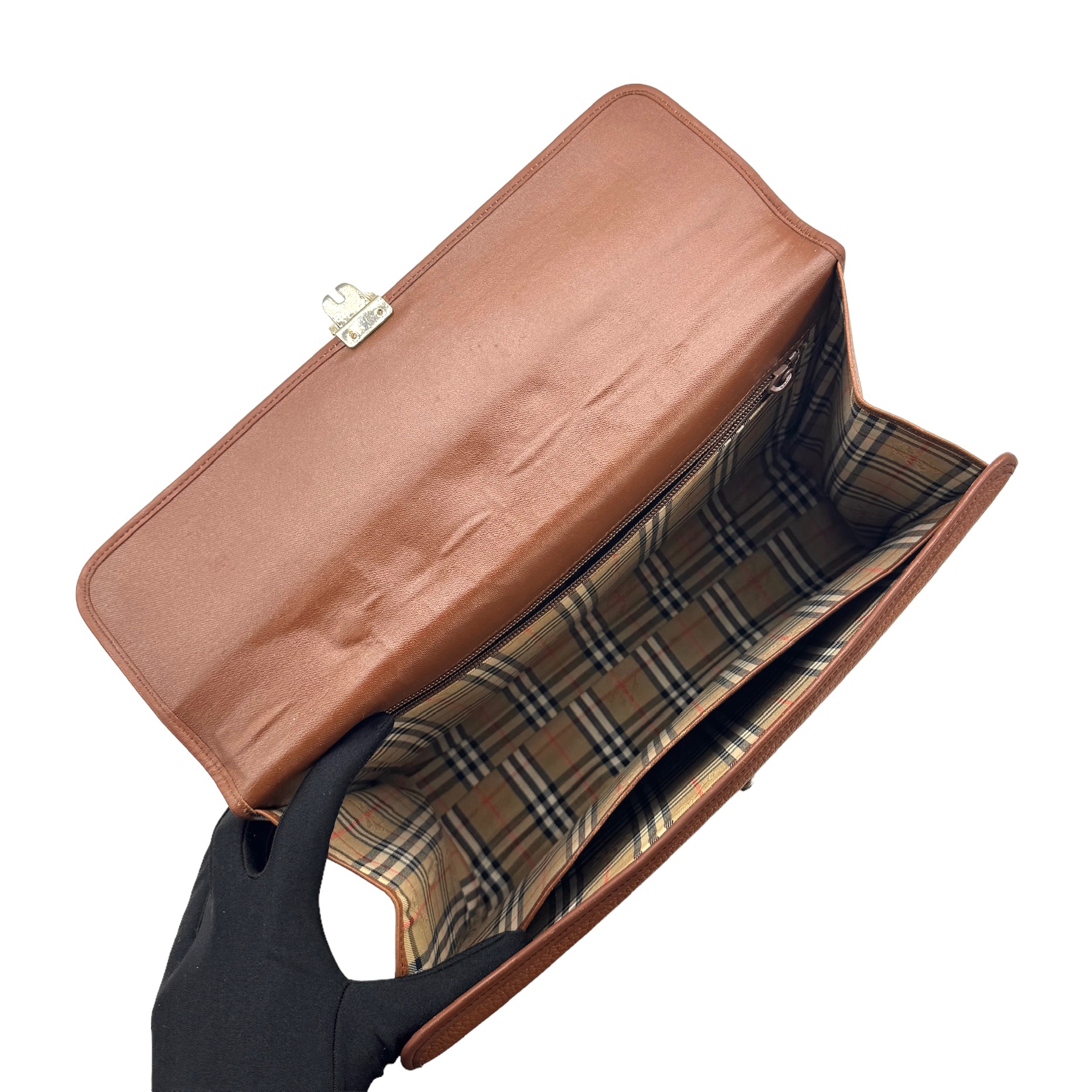 Burberry Leather Two Way Kelly Bag - Image 9
