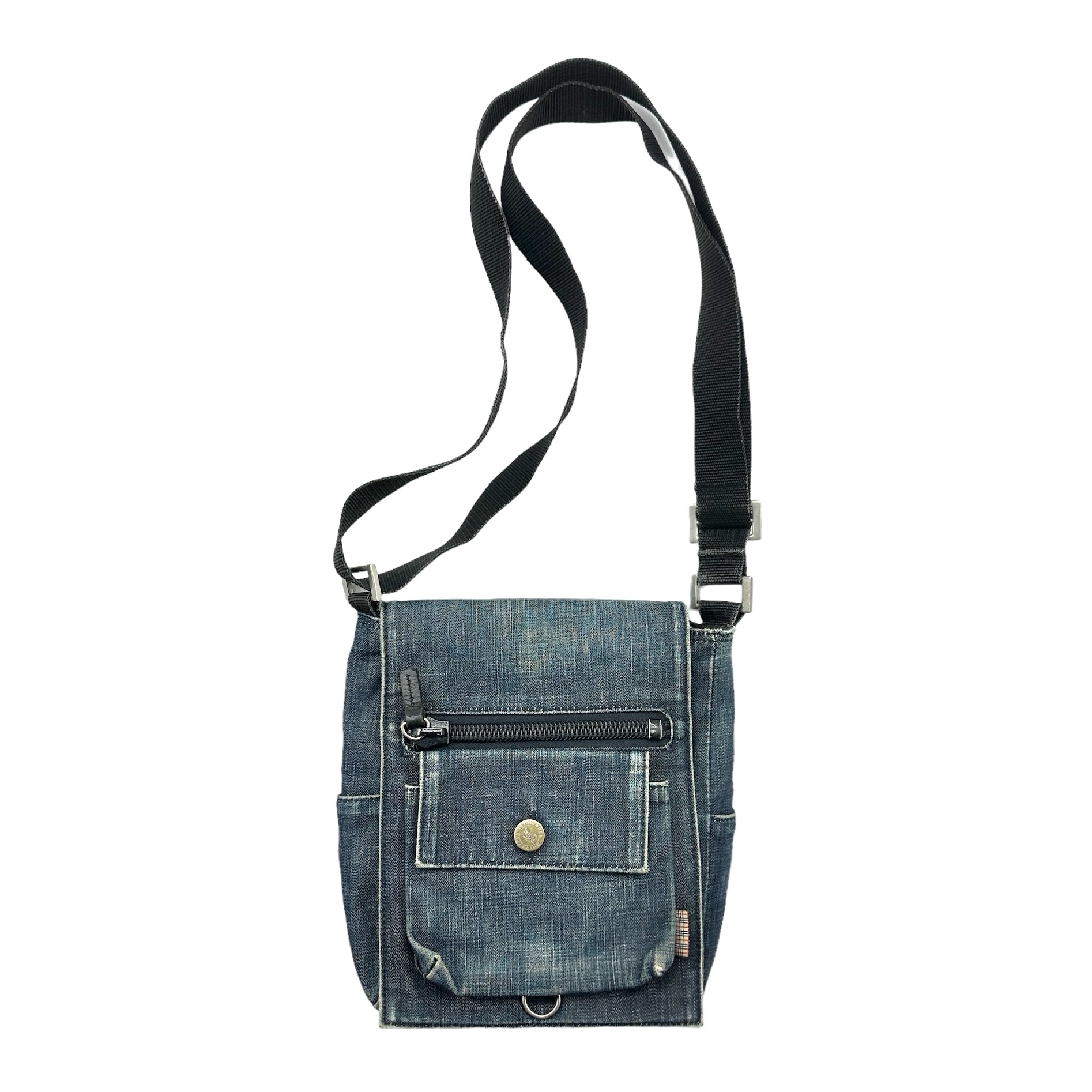 Burberry Front Pocket Denim Crossbody Bag