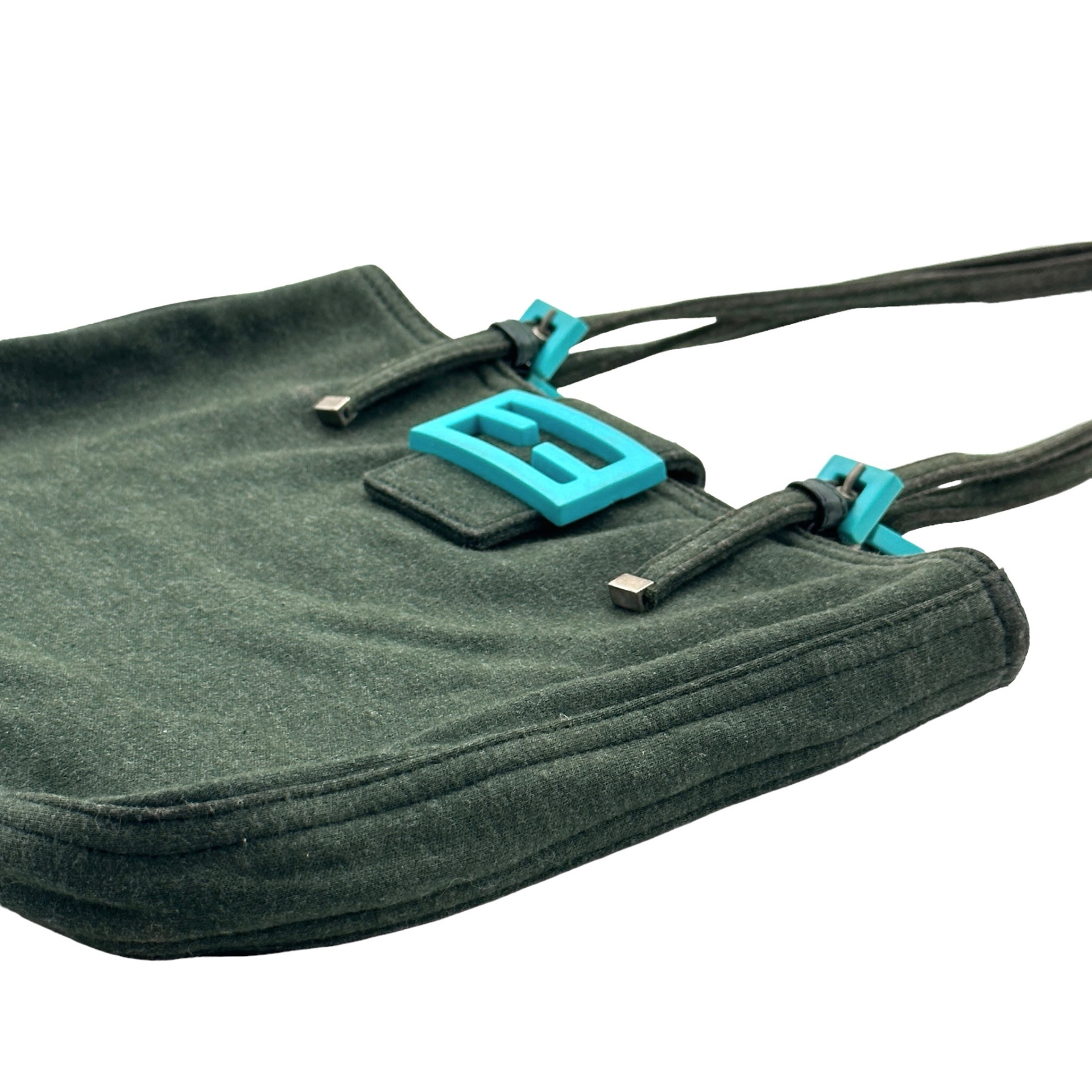 Fendi Wool Baguette Shoulder Bag - Image 4