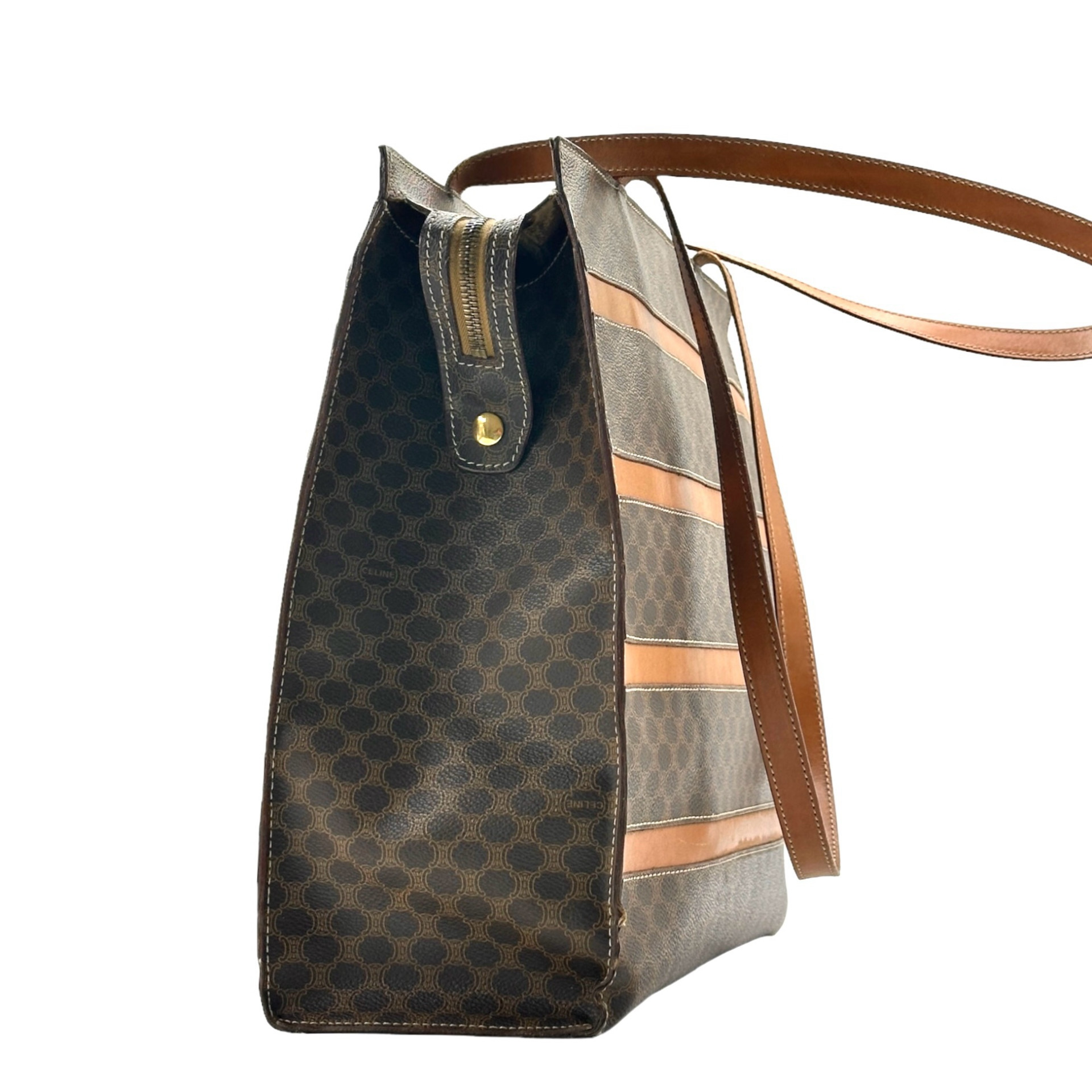 Celine Leather Shoulder Tote Bag - Image 3
