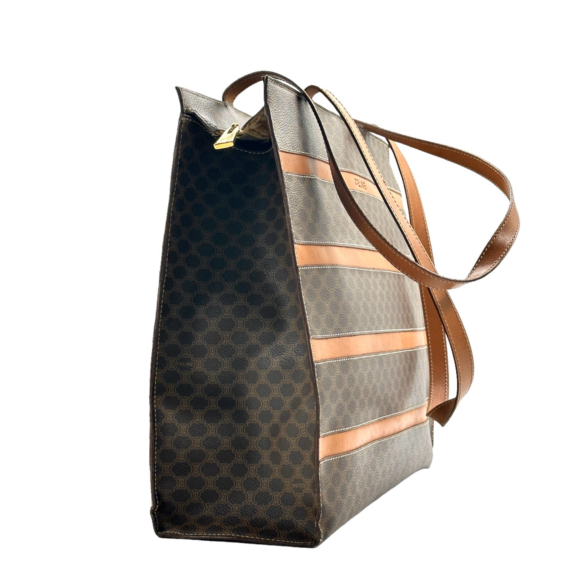 Celine Leather Shoulder Tote Bag - Image 4