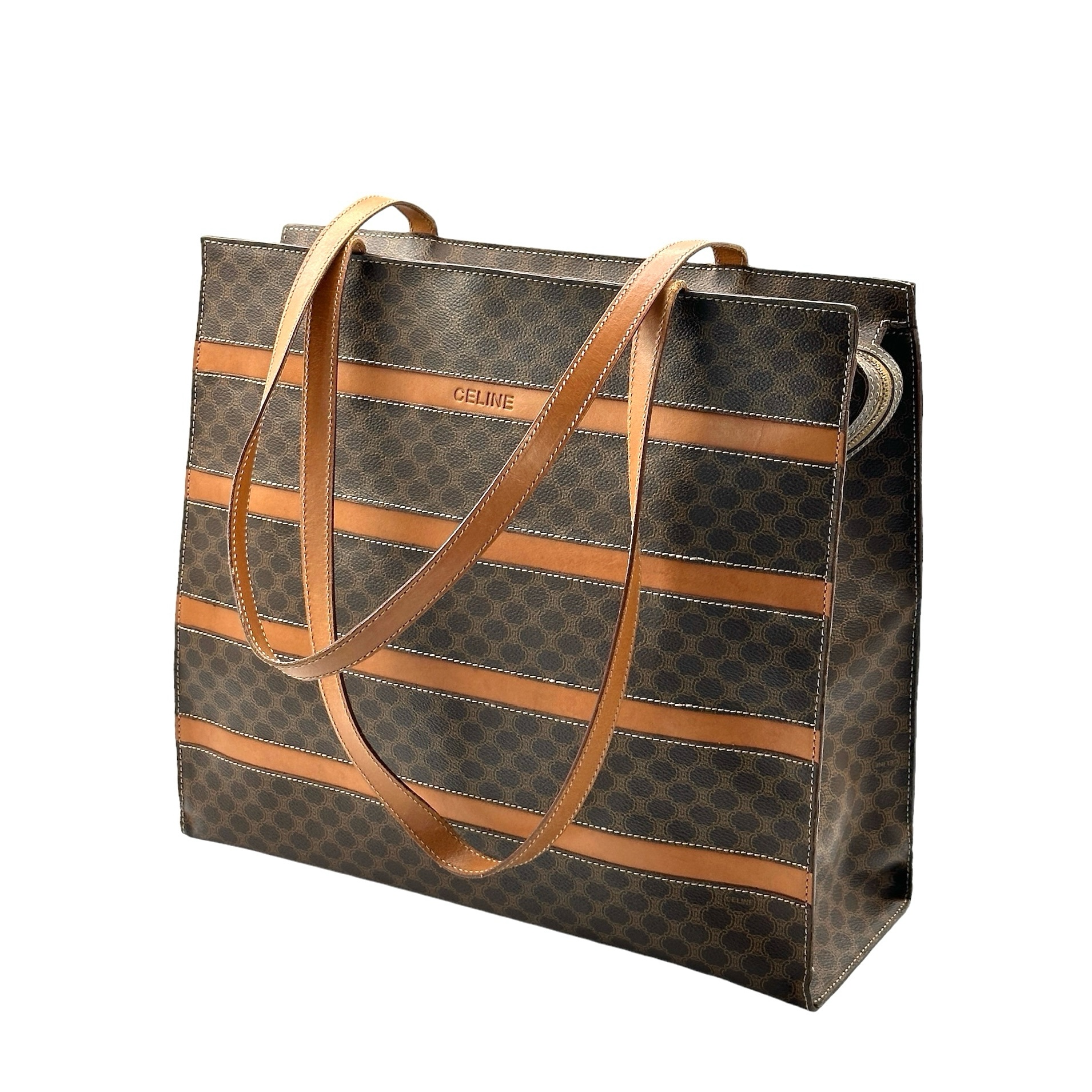 Celine Leather Shoulder Tote Bag - Image 8