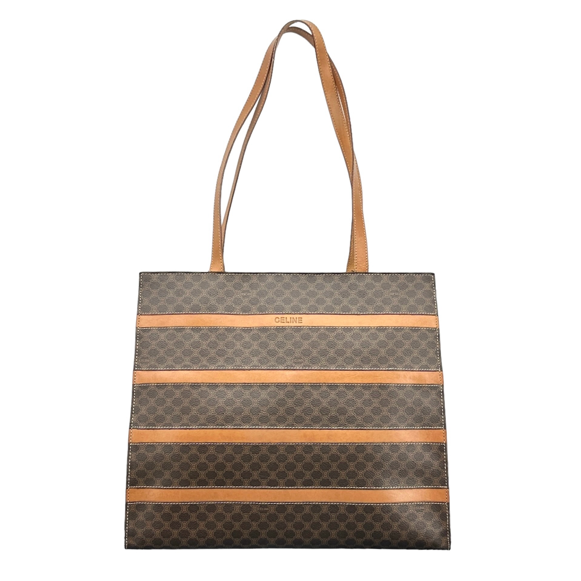 Celine Leather Shoulder Tote Bag