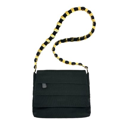 Salvatore Ferragamo Canvas Chain Crossbody Bag