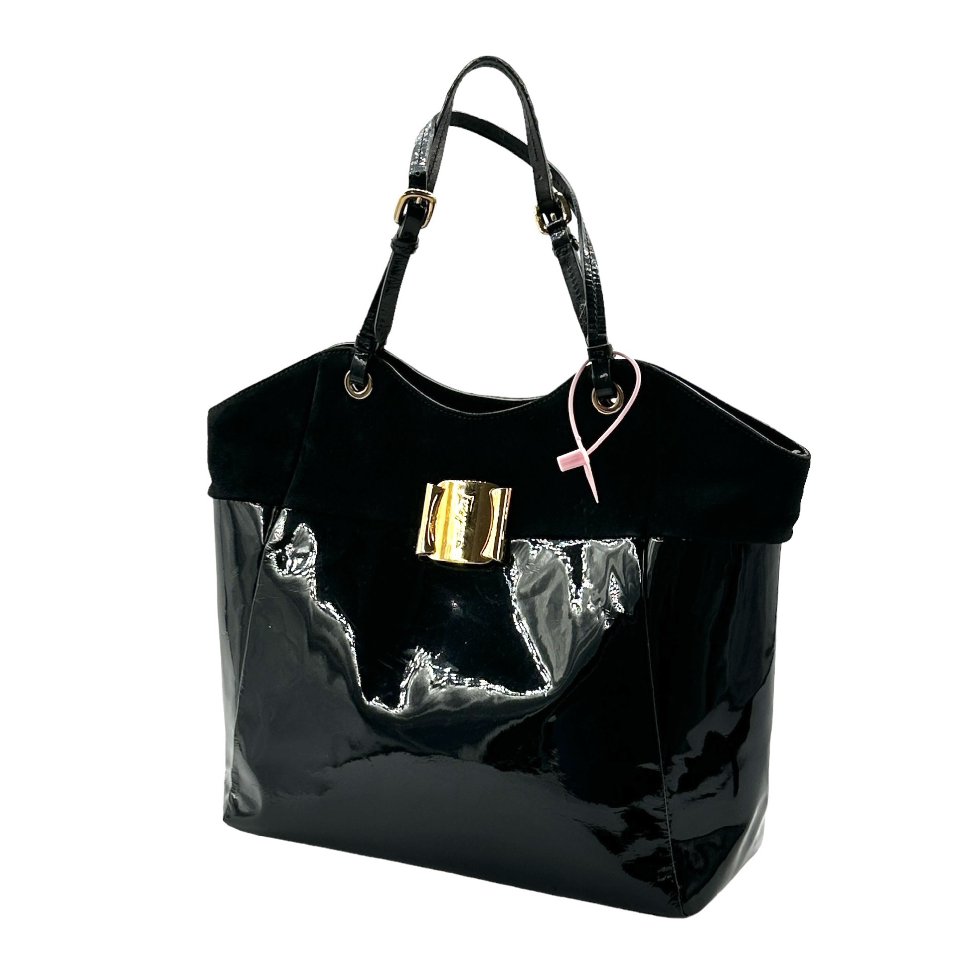 Salvatore Ferragamo Suede Tote Bag - Image 3