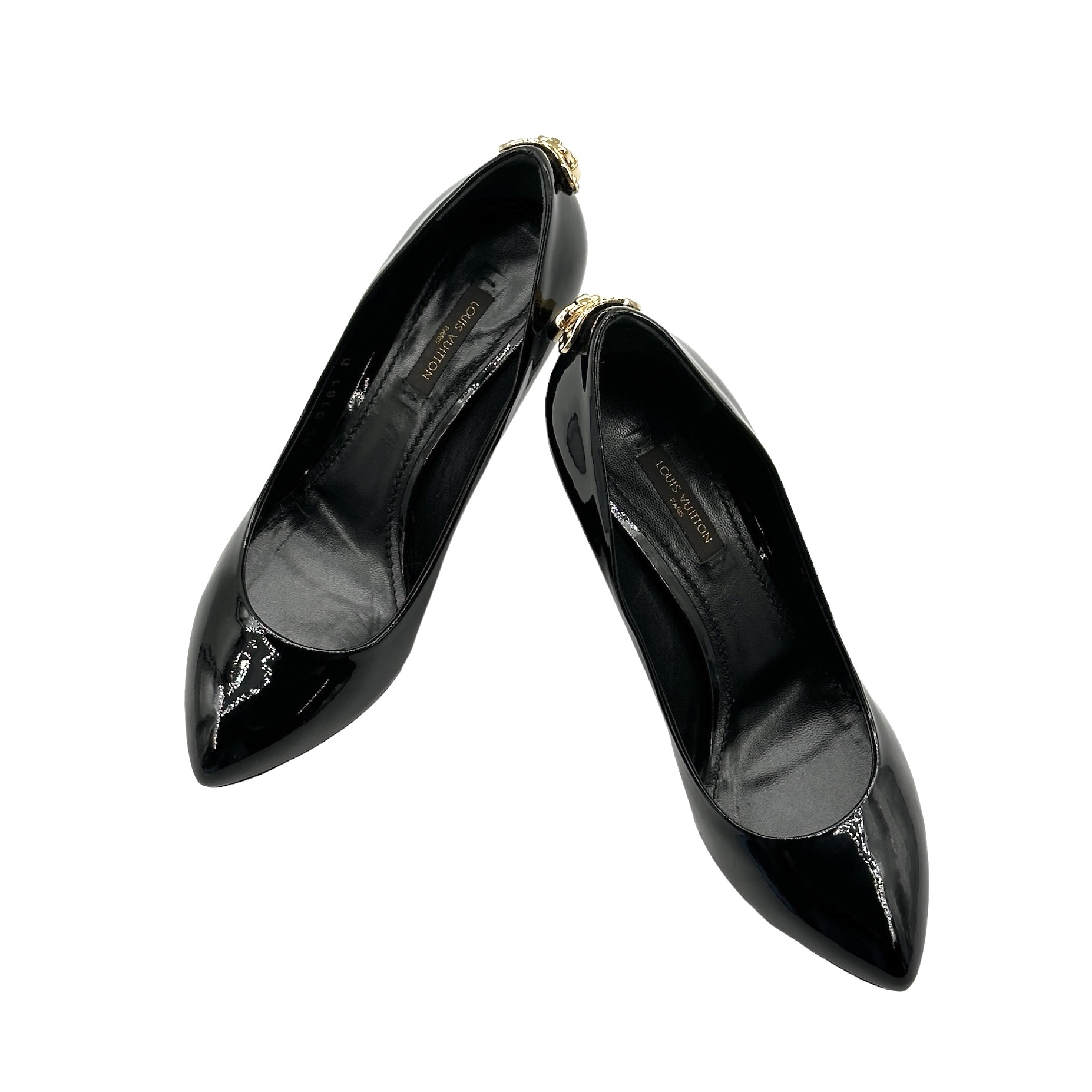 Louis Vuitton Back Lock Patent Leather Heels 36