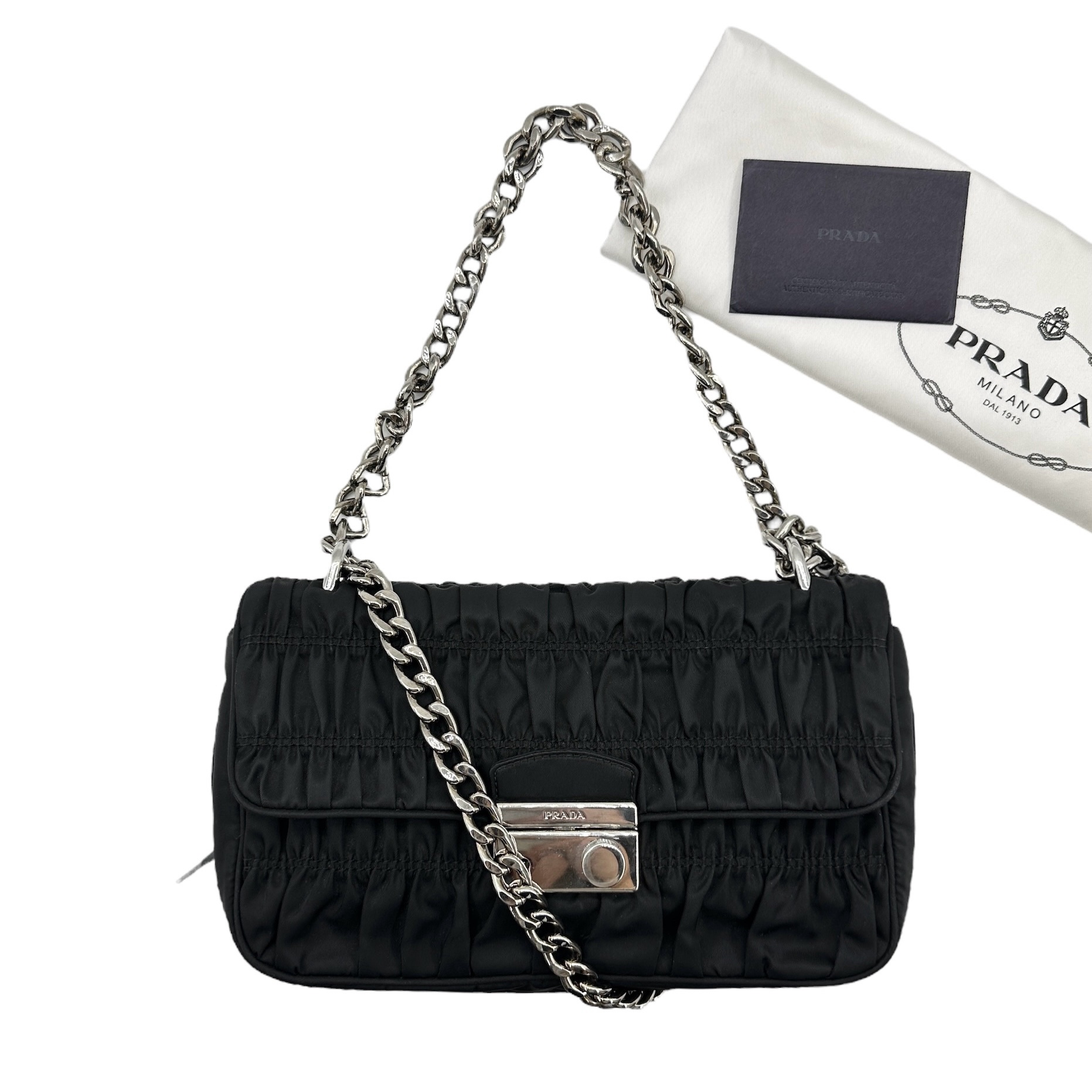 Prada Tessuto Gaufre Chain Bag