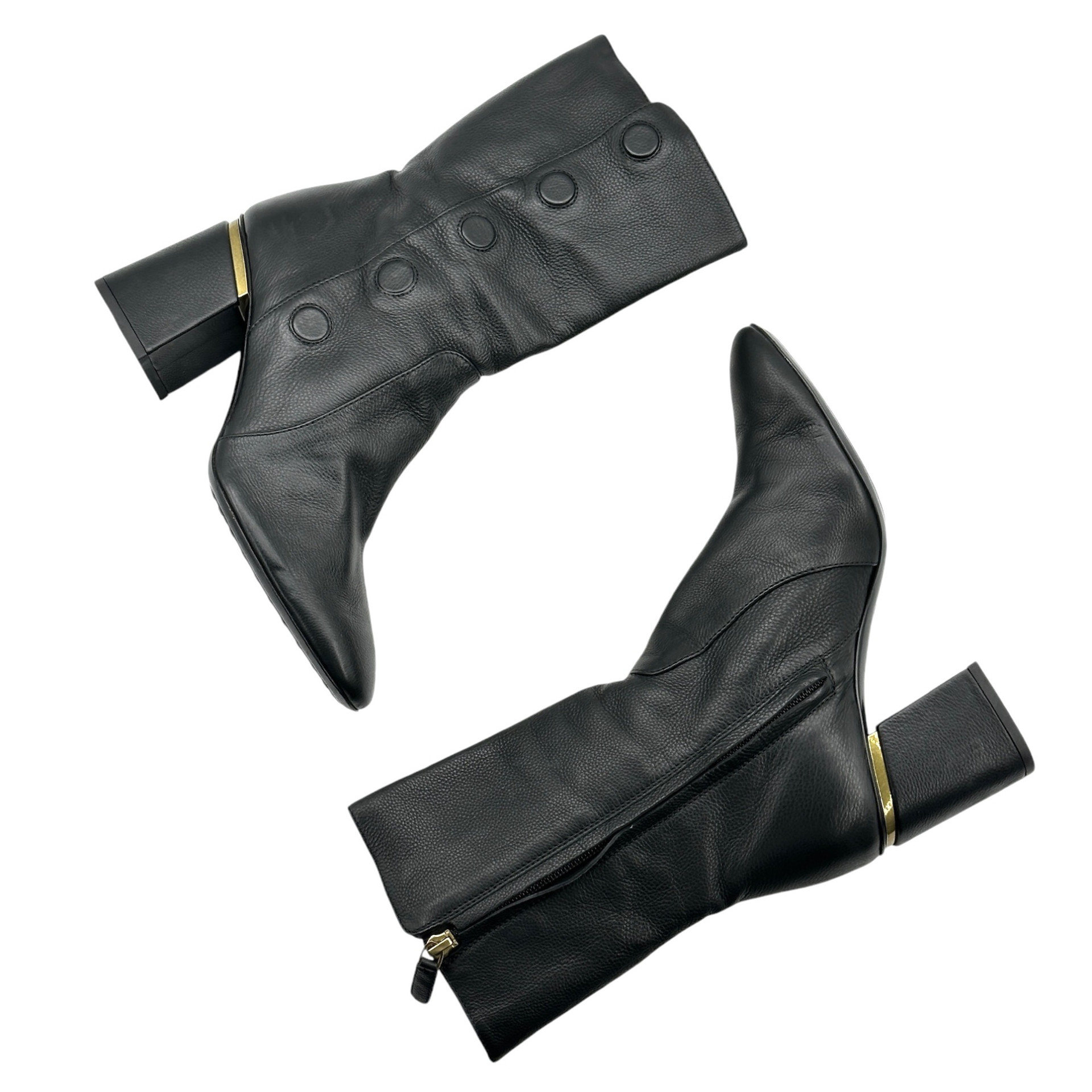 Tod's Leather Button Boots 37 - Image 3