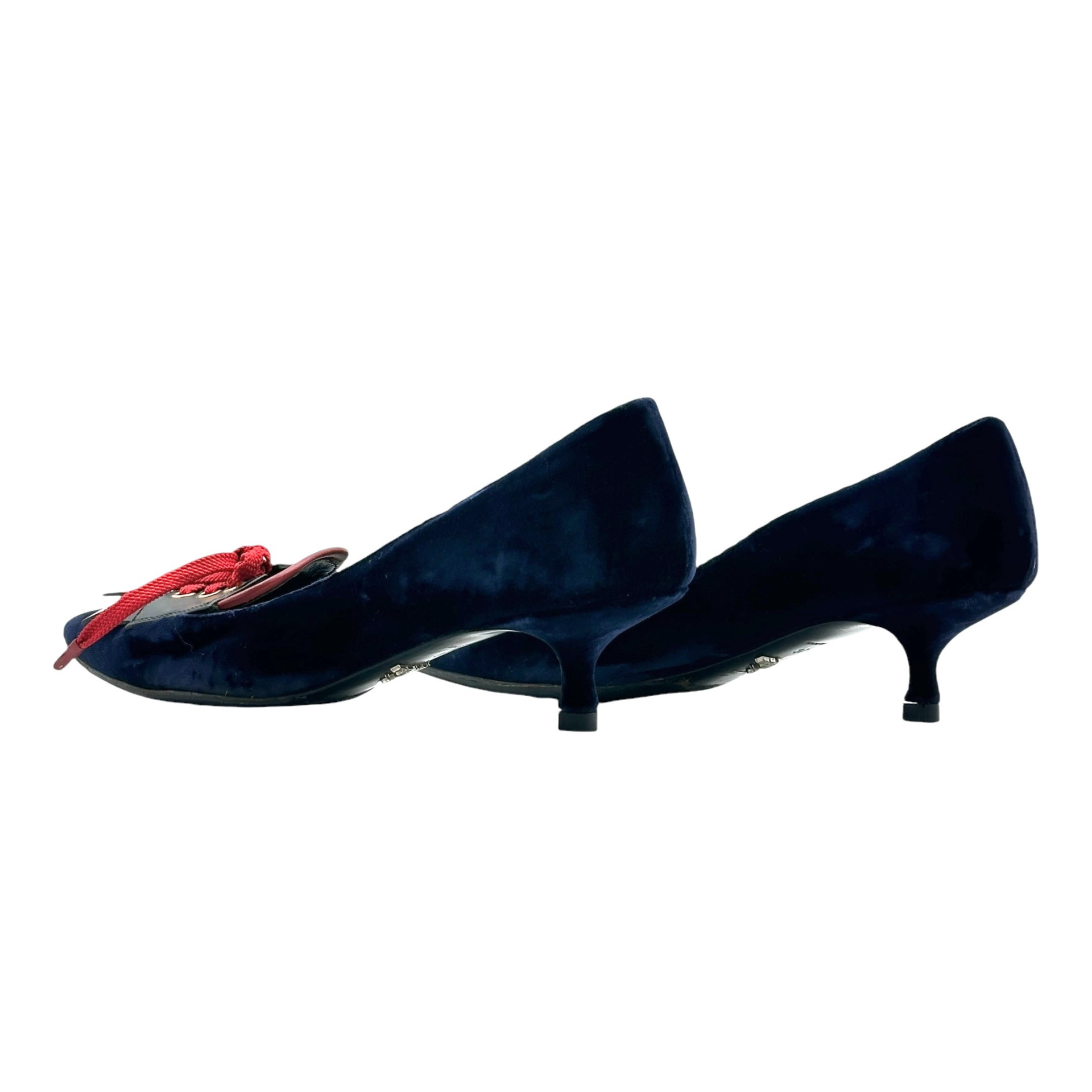 Prada Brushed Spazzolato Leather Heels 37 - Image 4