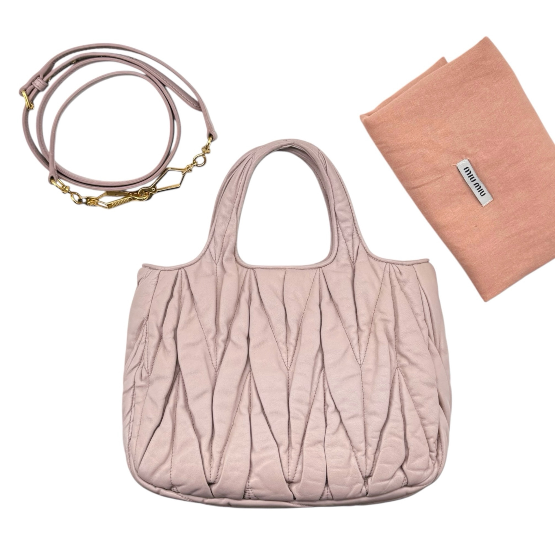 Miumiu Matelasse Leather Two Way Bag - Image 2