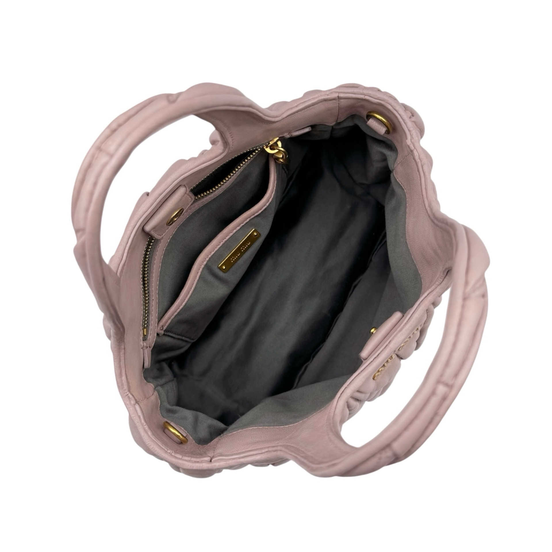 Miumiu Matelasse Leather Two Way Bag - Image 9