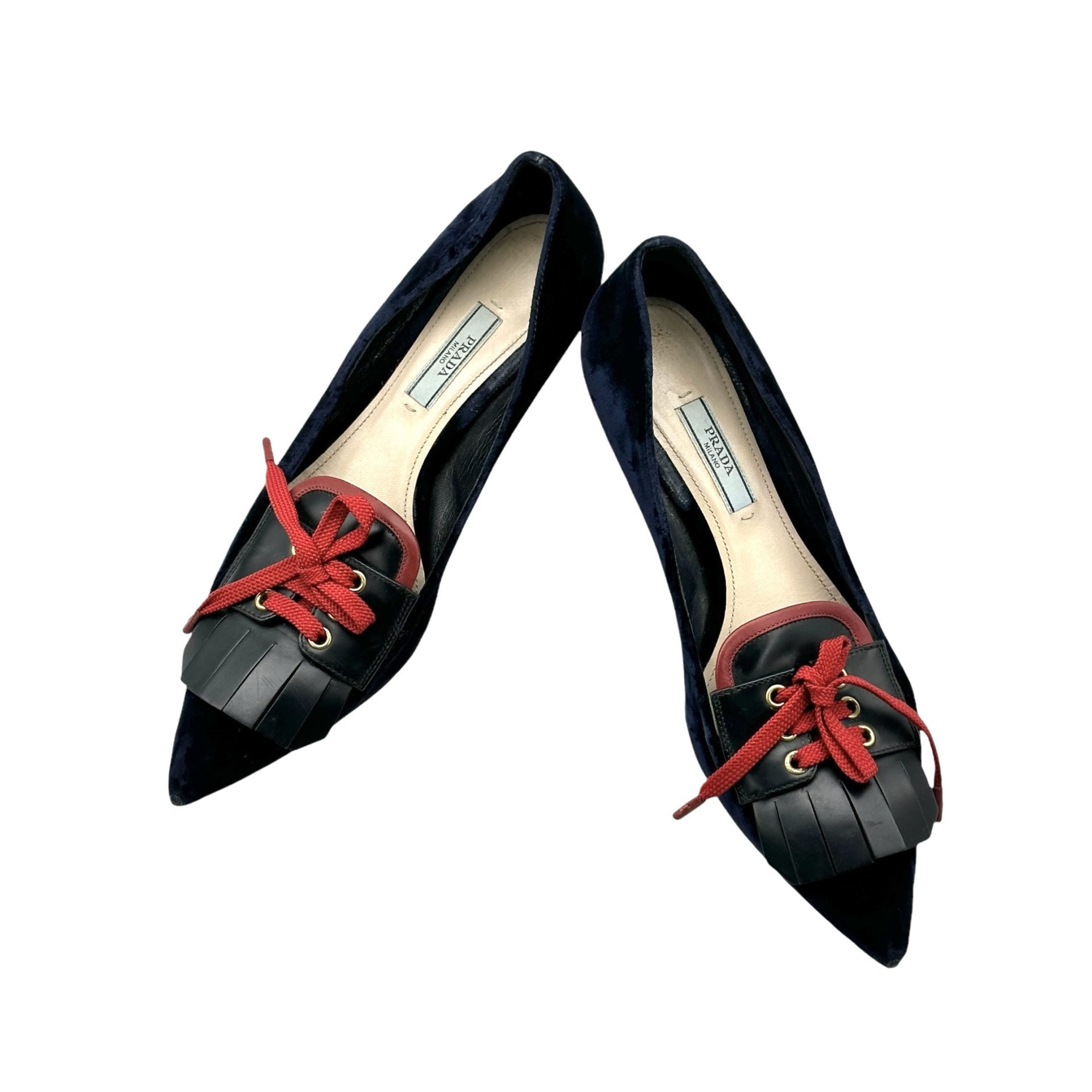 Prada Brushed Spazzolato Leather Heels 37