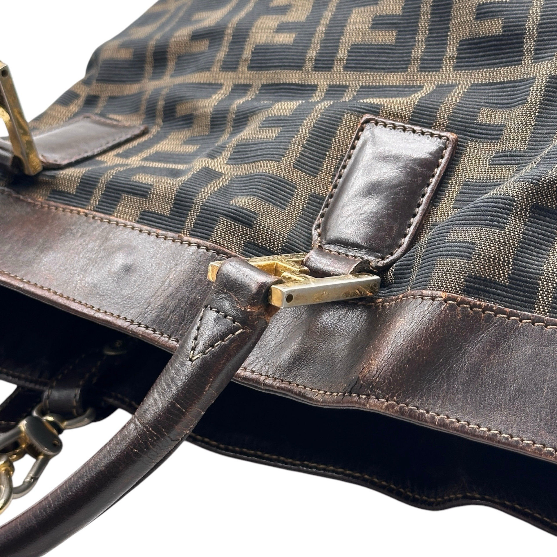 Fendi FF Logo Two Way Bag - Image 8