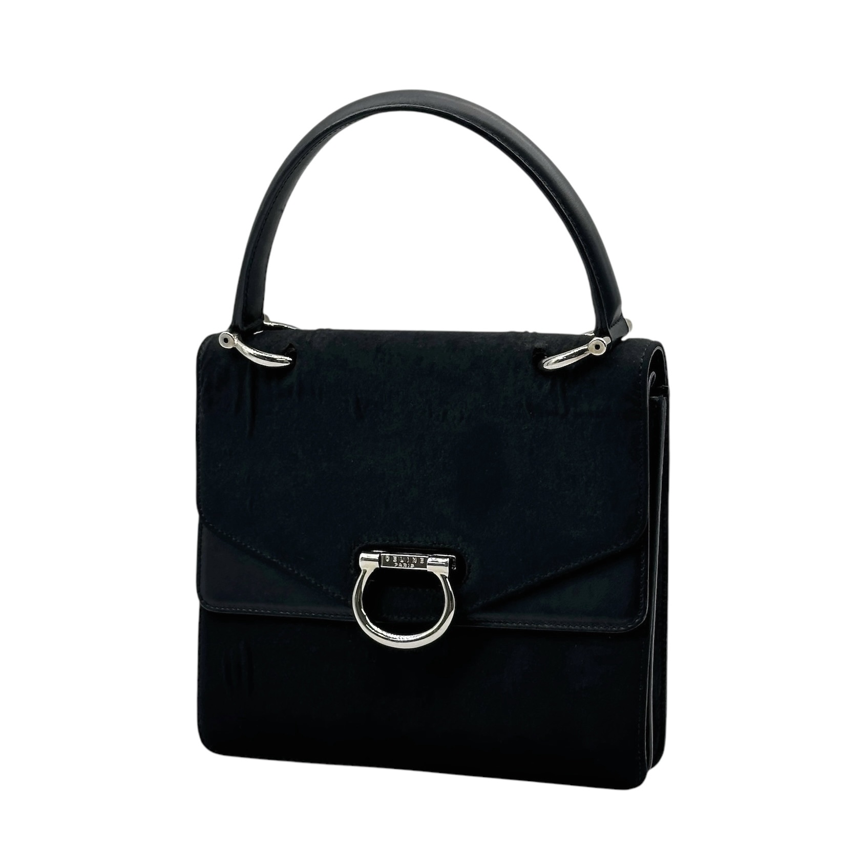 Celine Triomphe Satchel Double Flap Handbag - Image 3