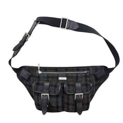 Burberry Double Pocket Wool Waist Bag