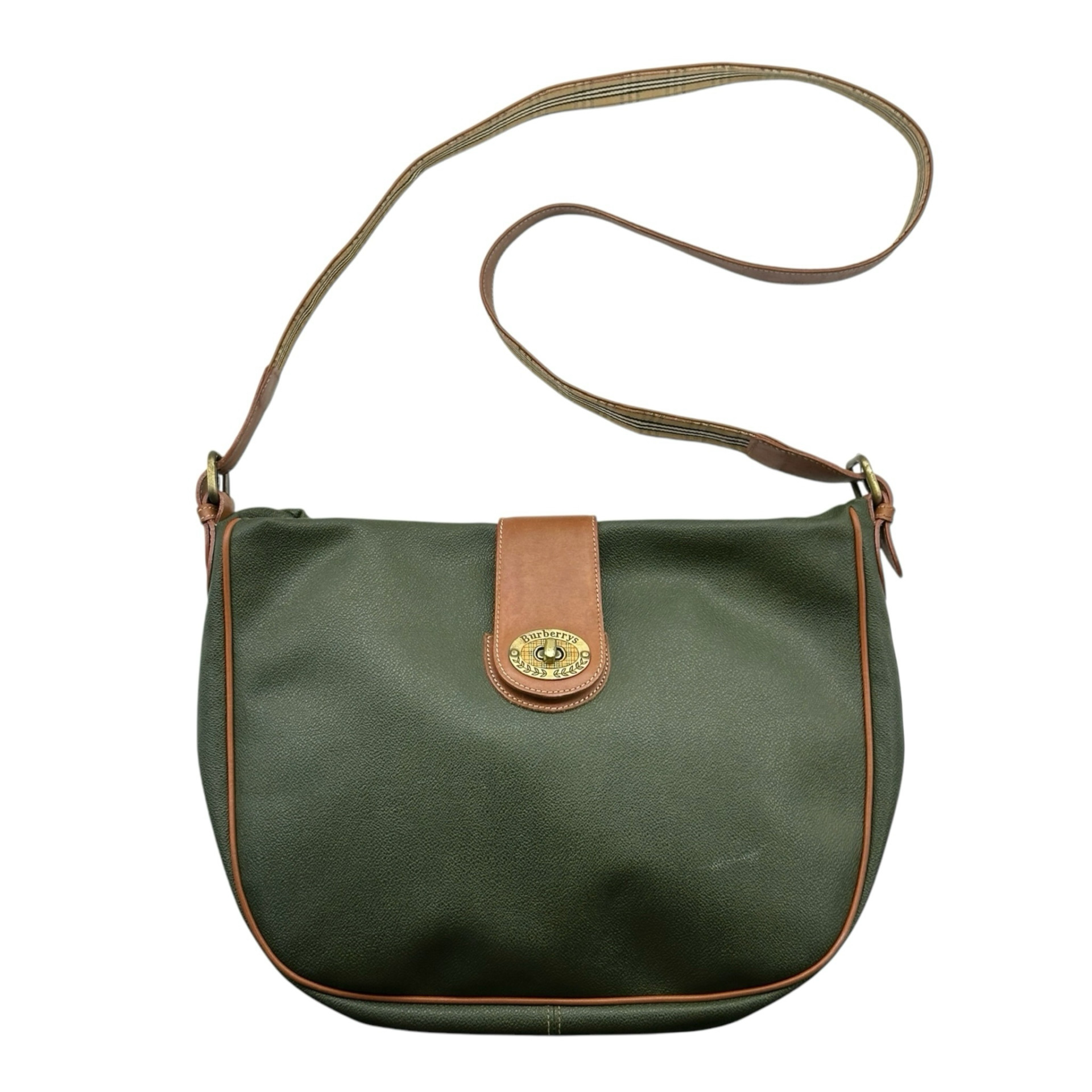 Burberry Leather Satchel Crossbody Bag