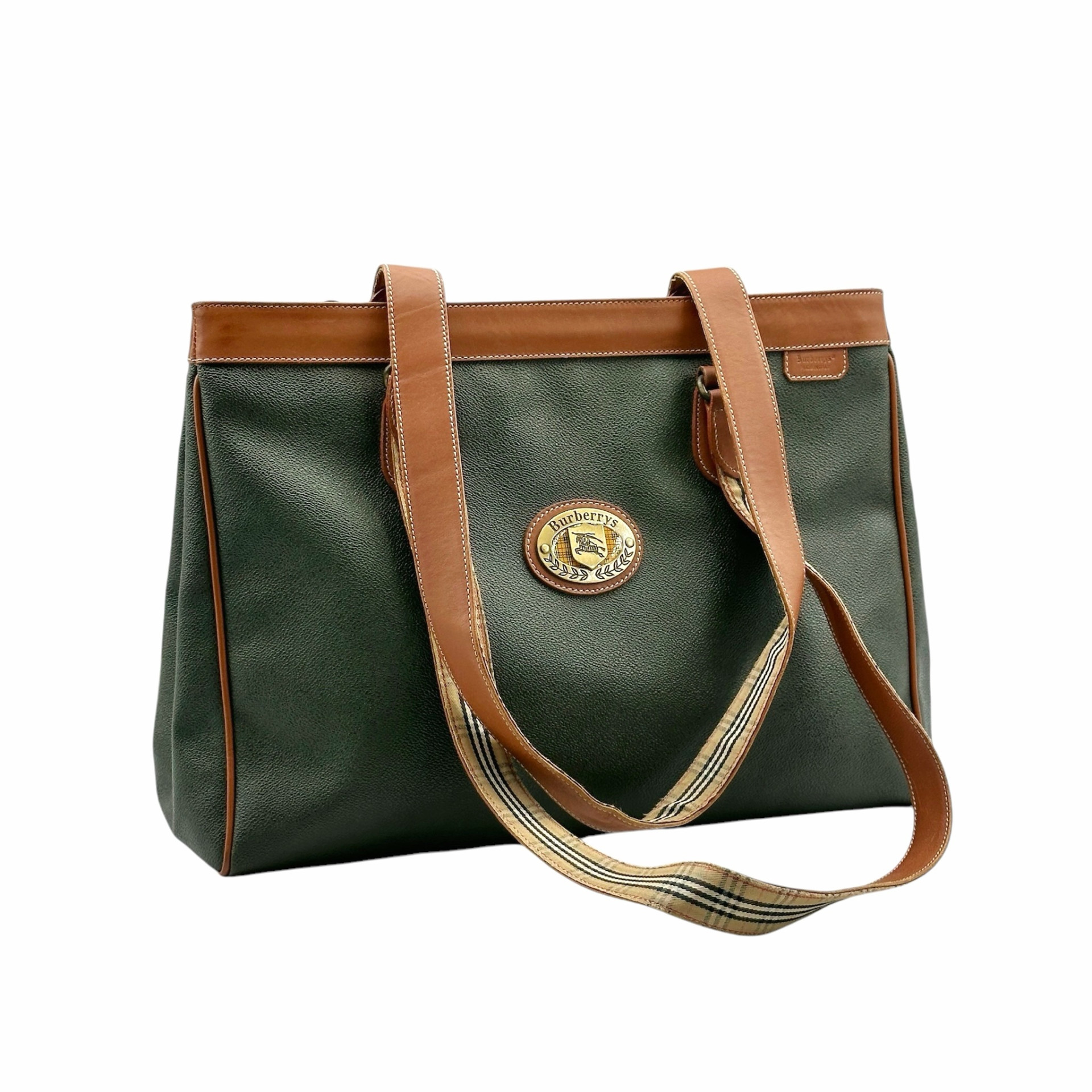 Burberry Leather Medford Shoulder Tote Bag - Image 3