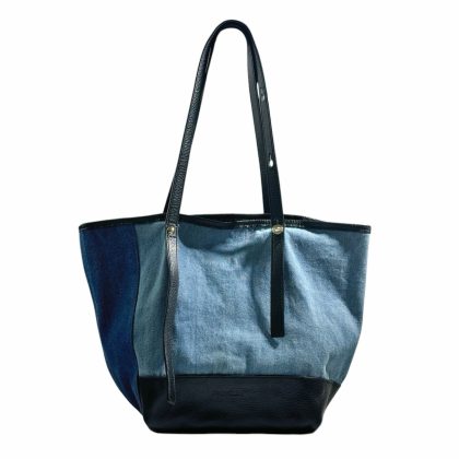 See By Chloe Leather Strap Denim Tote Bag
