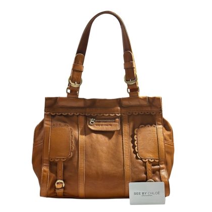 See By Chloe Front Zipper Leather Handbag