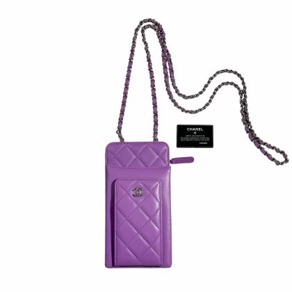 Chanel Lamb Skin Phone Holder Mini Bag 2020